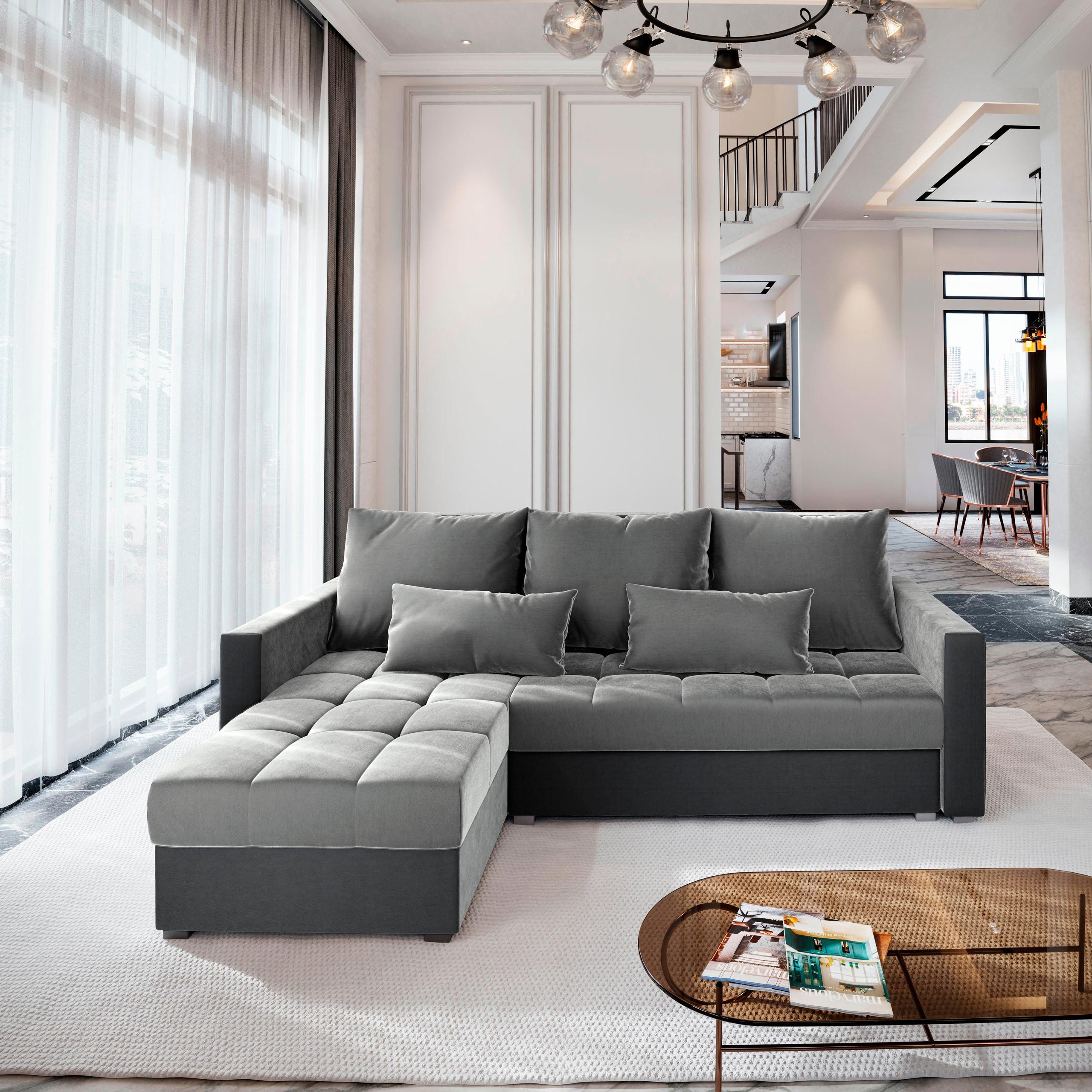 Masseno Ecksofa KOS PIK mit Schlaffunktion L-Form, Sofa mit Bettkasten günstig online kaufen