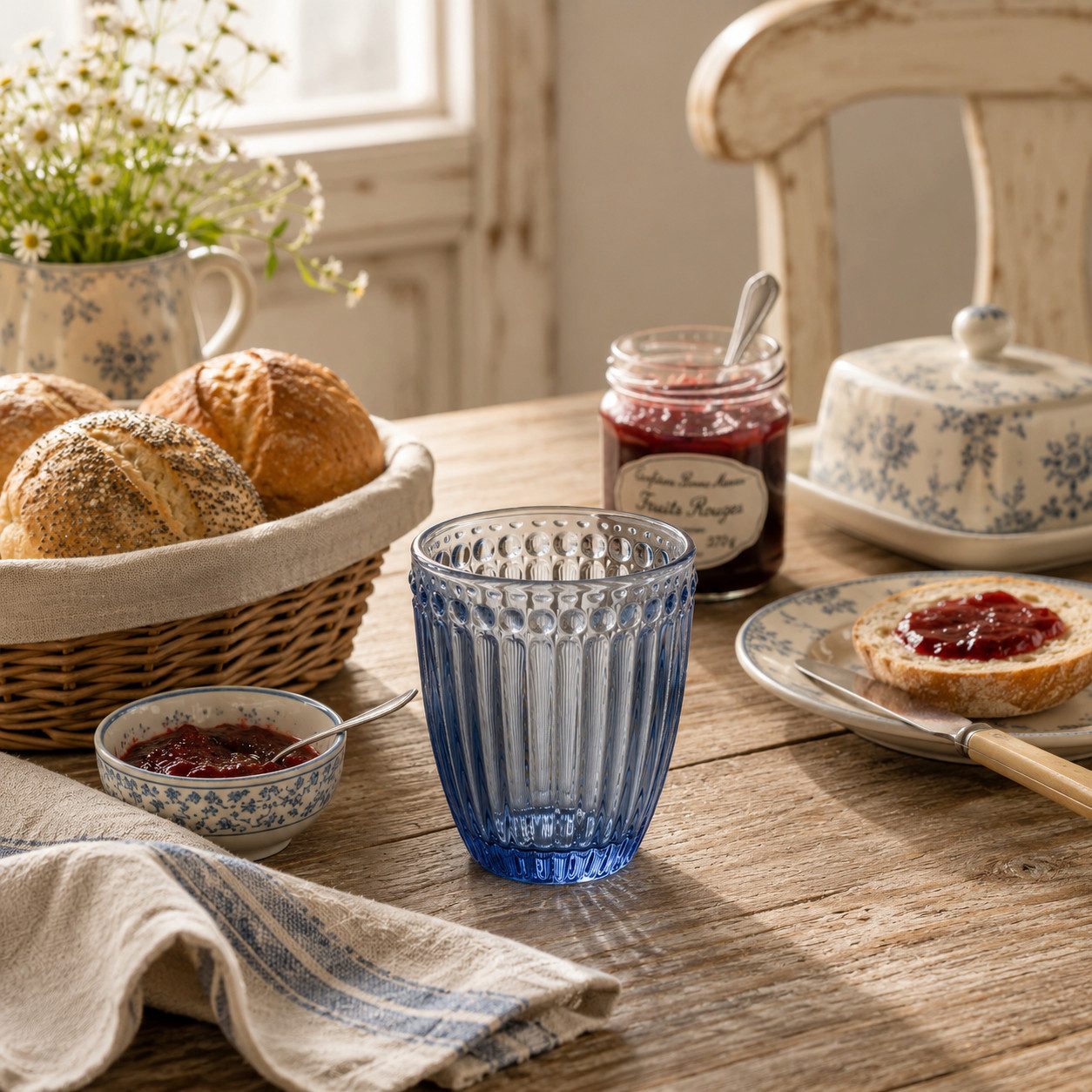 Greengate Glas GreenGate Wasserglas Alice Blau