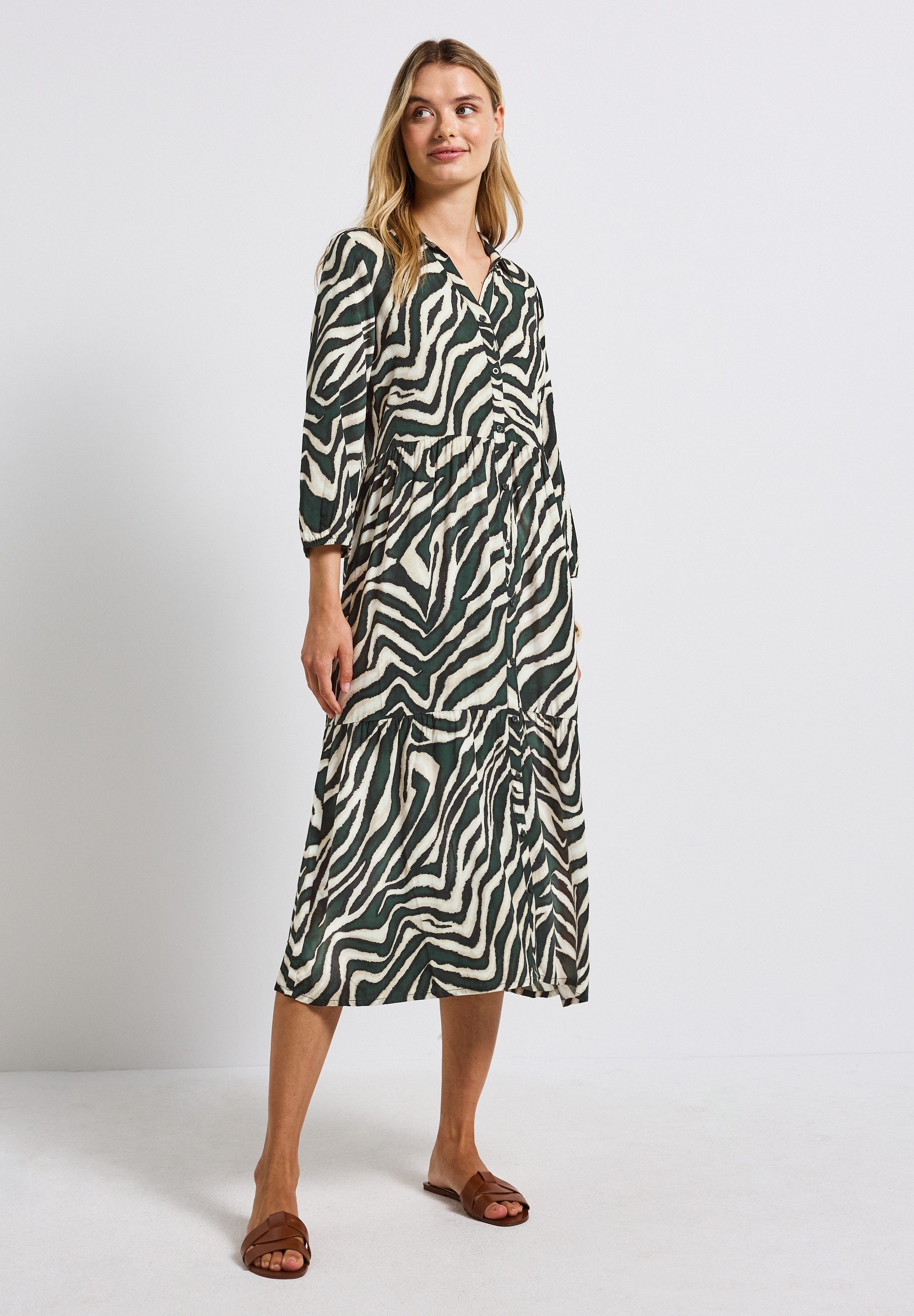 STREET ONE Midikleid mit Knopfleiste