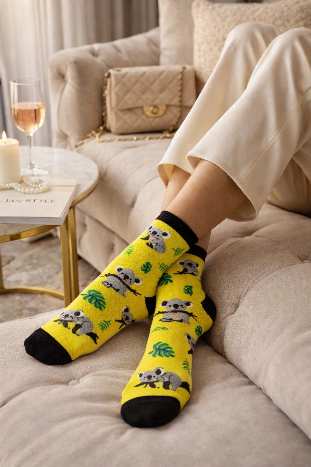 Socken Koala Socken Damen – Bunt, Bequem & Trendy - Größe 37–41