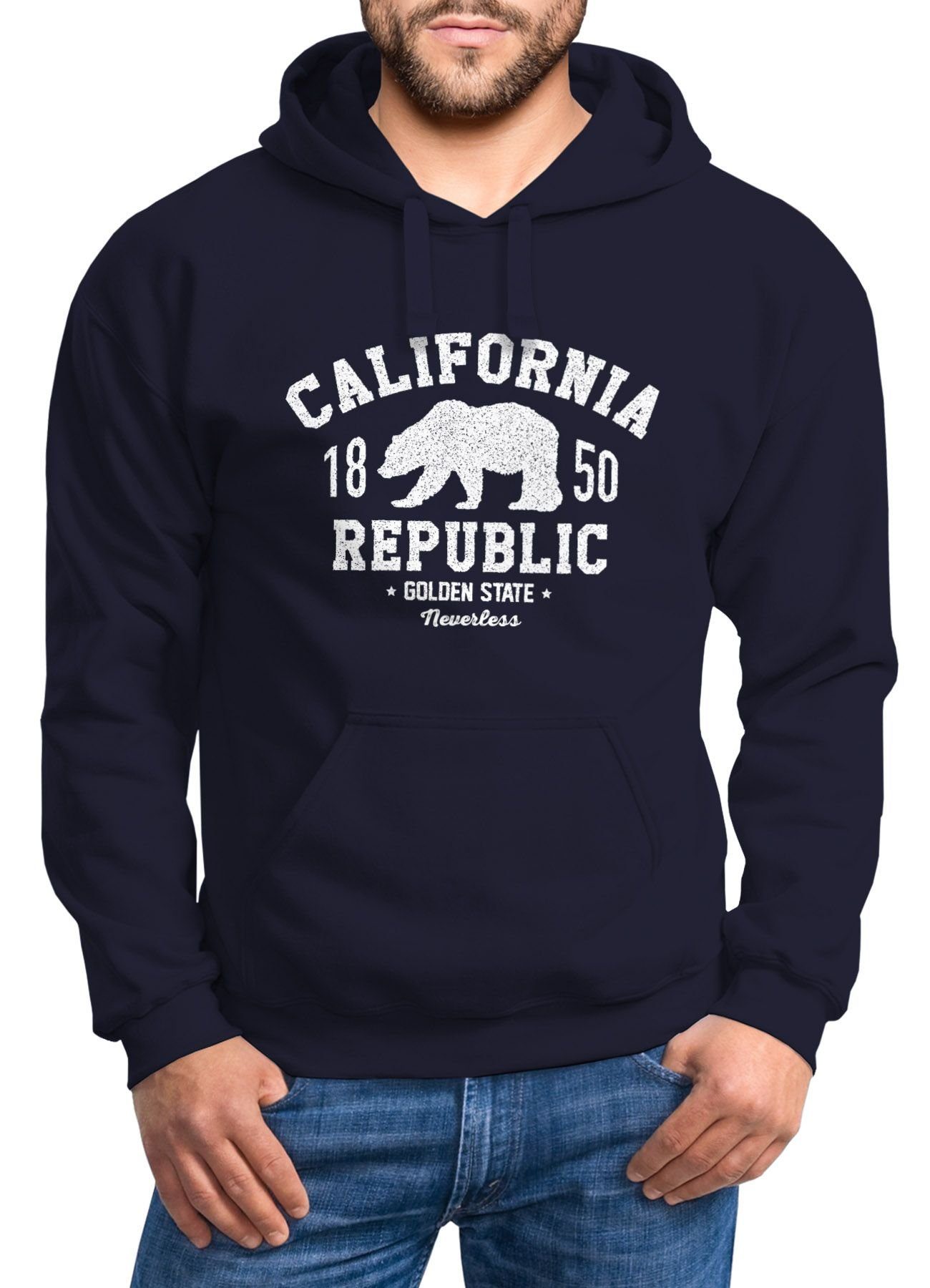 Neverless Hoodie Hoodie Herren California Republic günstig online kaufen