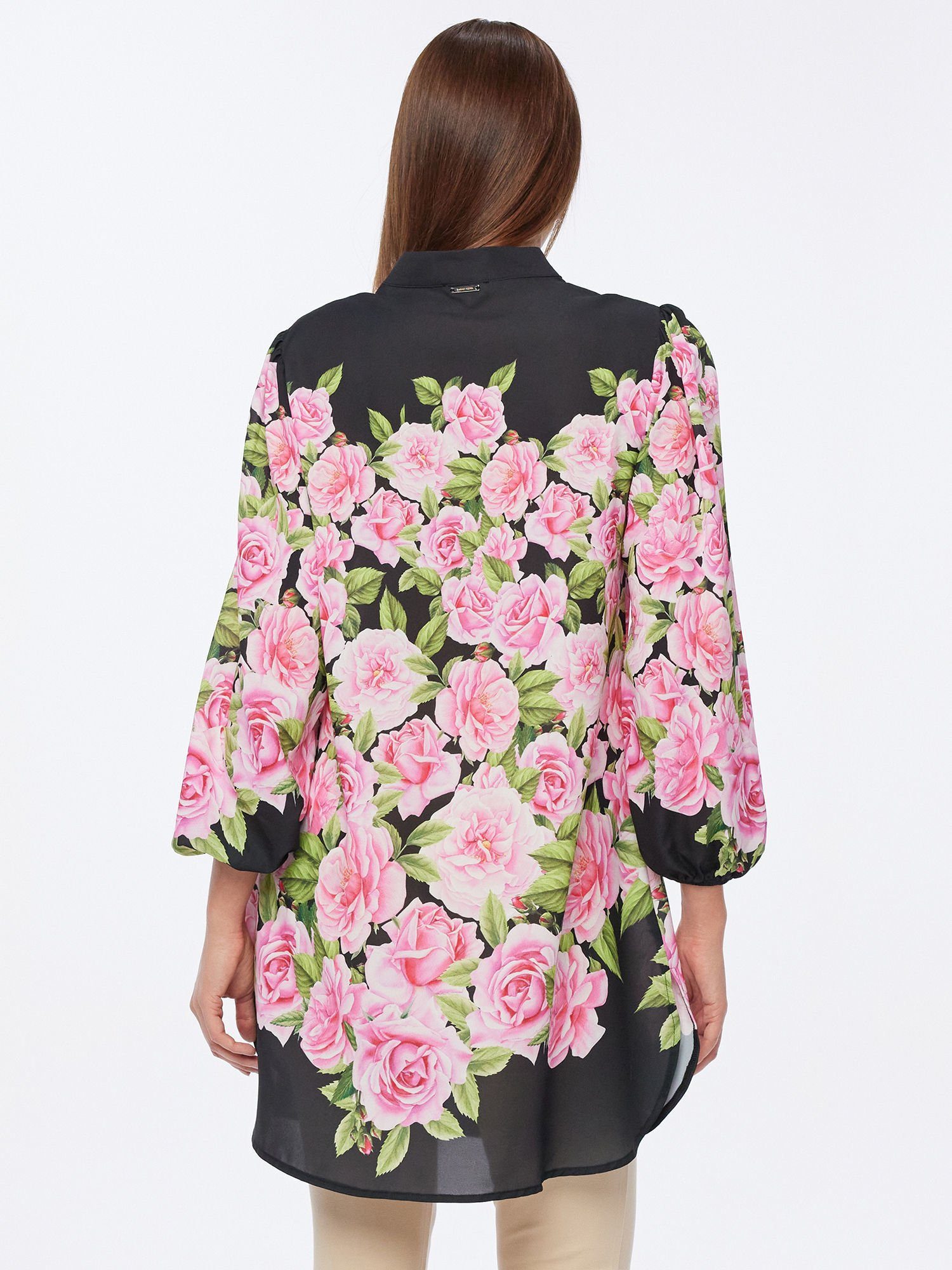Sarah Kern Longbluse Shirtkleid figurbetont mit günstig online kaufen