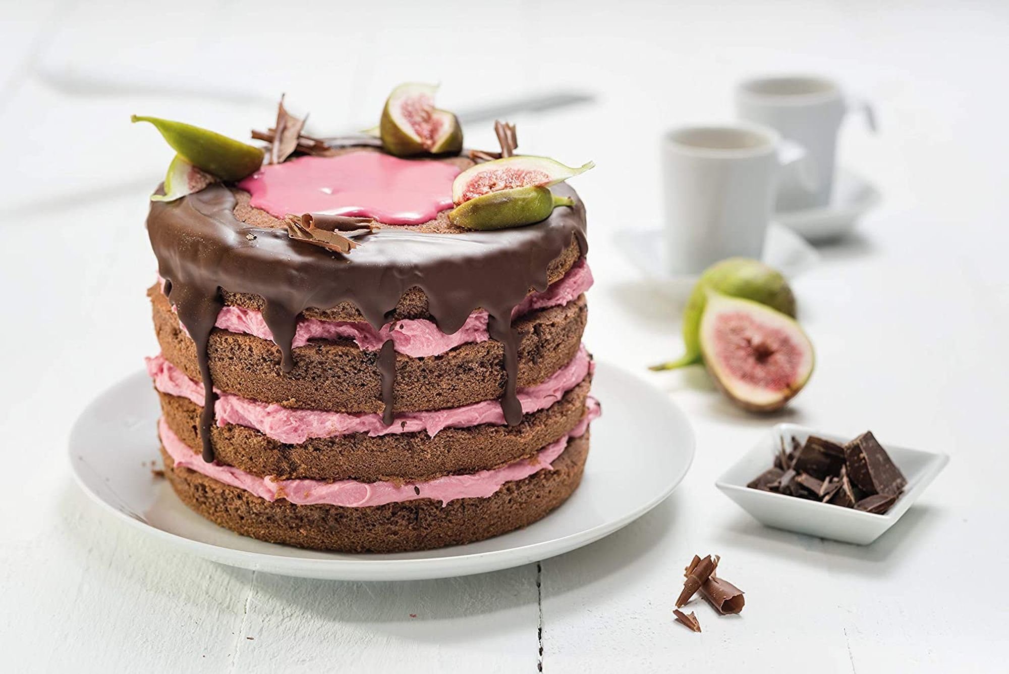 Zenker Backform Schichtkuchen 4er Set Backform Rundform Backblech 17cm Rosa Creative