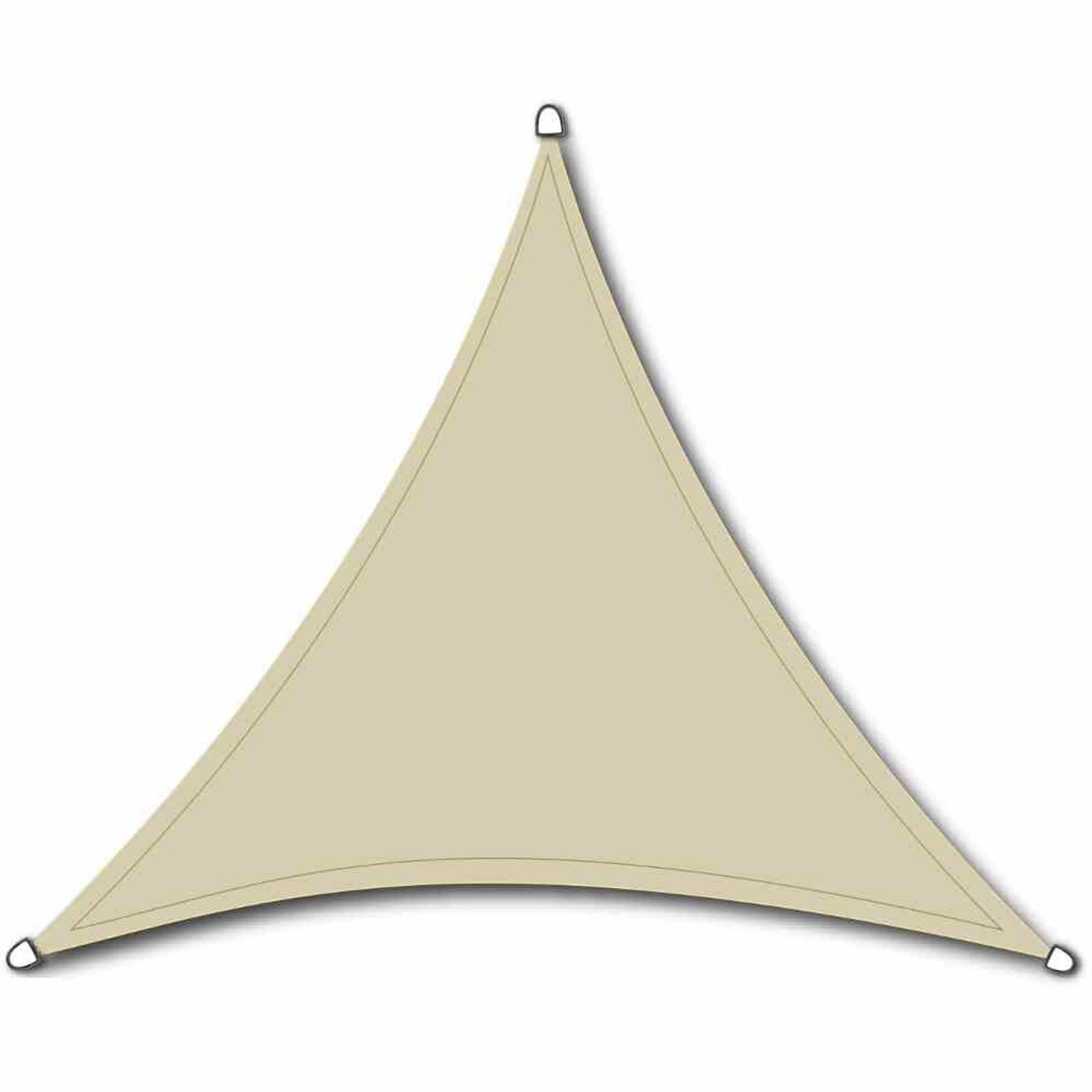 Sonnensegel Solino Sonnensegel ecru 180g/m² HDPE, 3-eckig, 3,6x3,6x3,6m