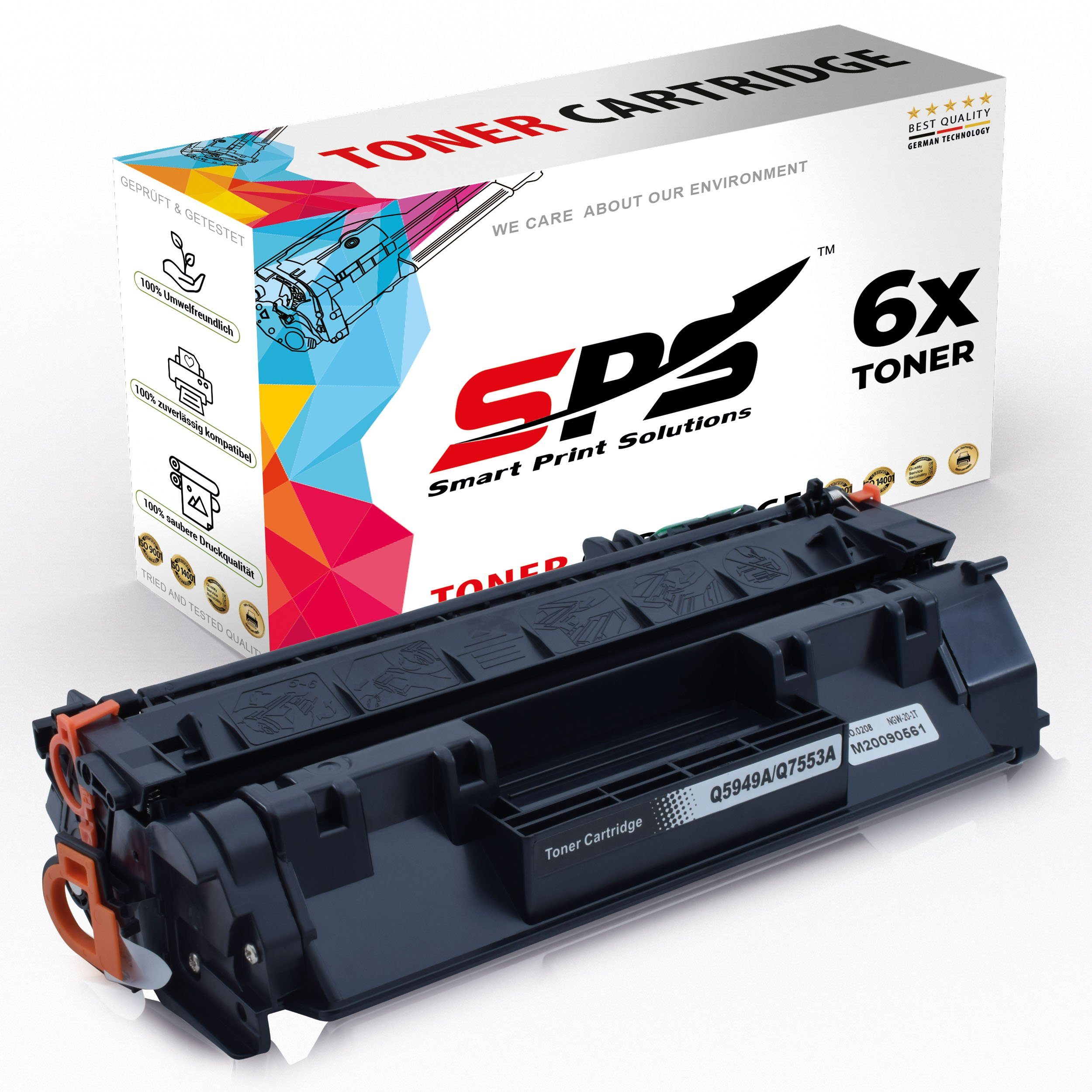 SPS Tonerkartusche Kompatibel für HP Laserjet M2727 53A Q7553A, (6er Pack)