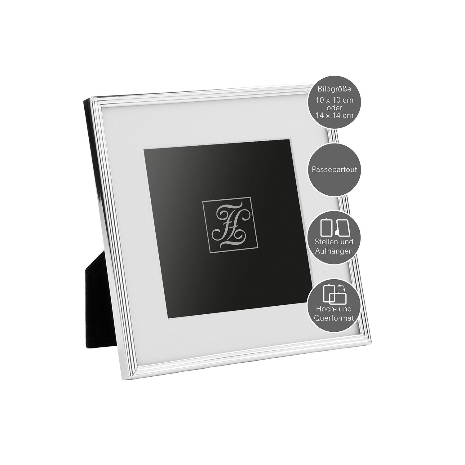 Fink Bilderrahmen JOY Bilderrahmen 10x10 cm - silberfarben - Glas/Metall/ve günstig online kaufen