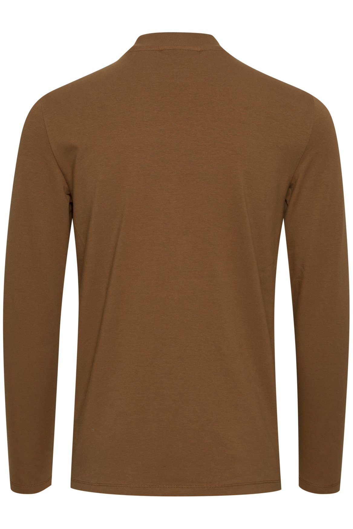 Casual Friday Longsleeve Langarm Oberteil Braun 5672 mit in Stehkragen THEO