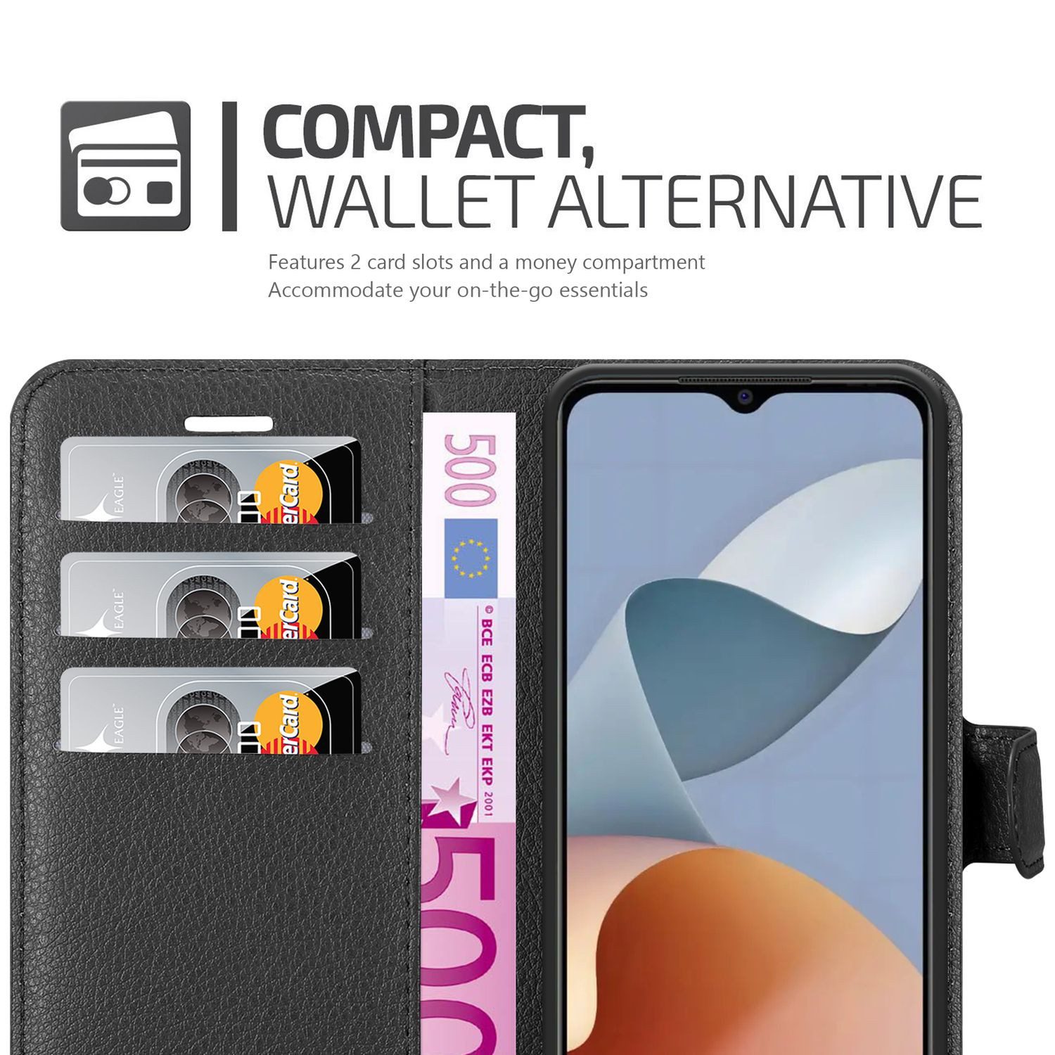 Cadorabo Handyhülle für ZTE Blade A54 Hülle ZTE Blade A54, Hülle Schutzhülle mit Standfunktion, Kartenfach und Magnetverschluss