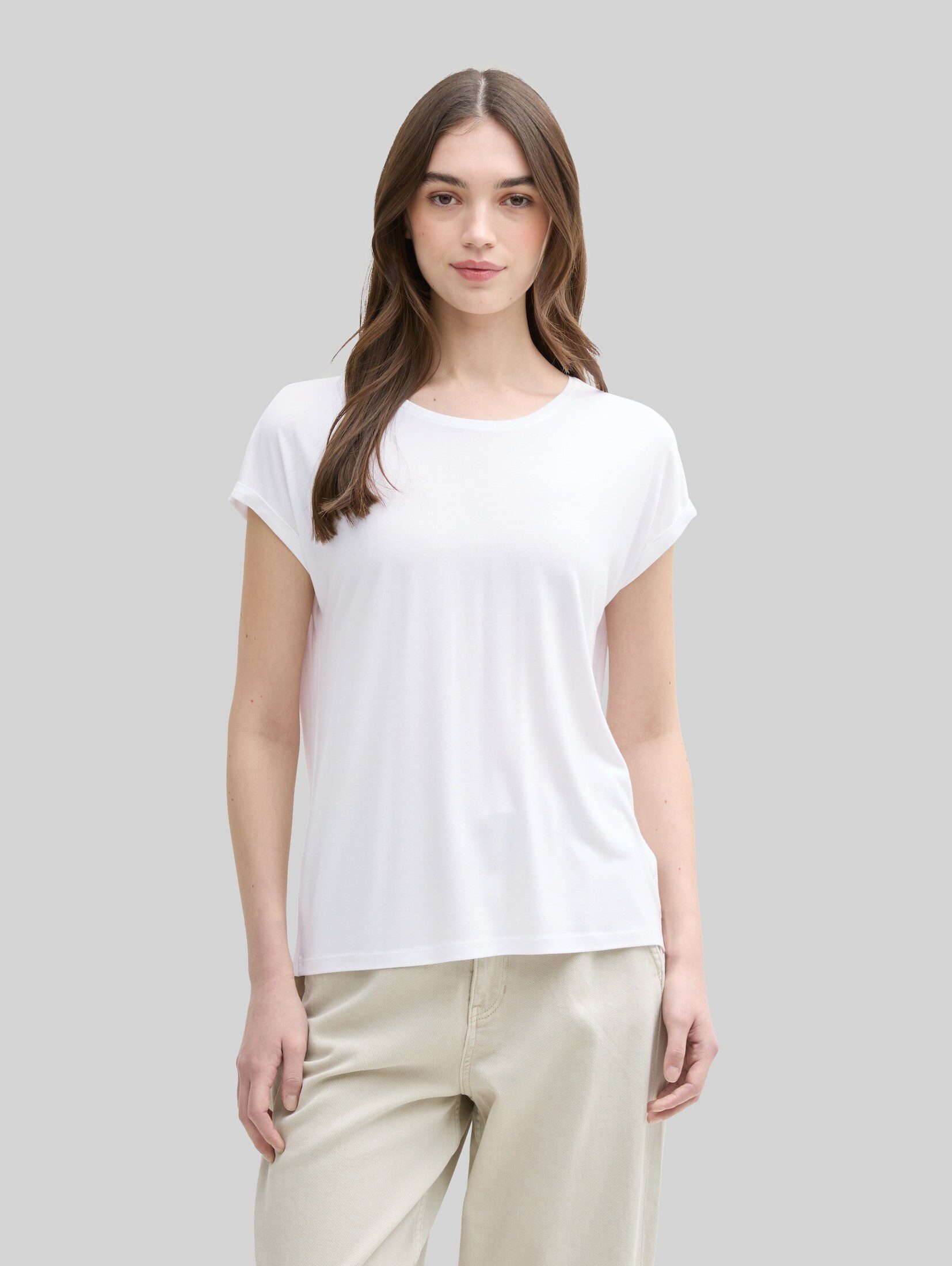 TOM TAILOR Denim T-Shirt T-Shirt (im Einserpack) Loose Fit T-Shirt