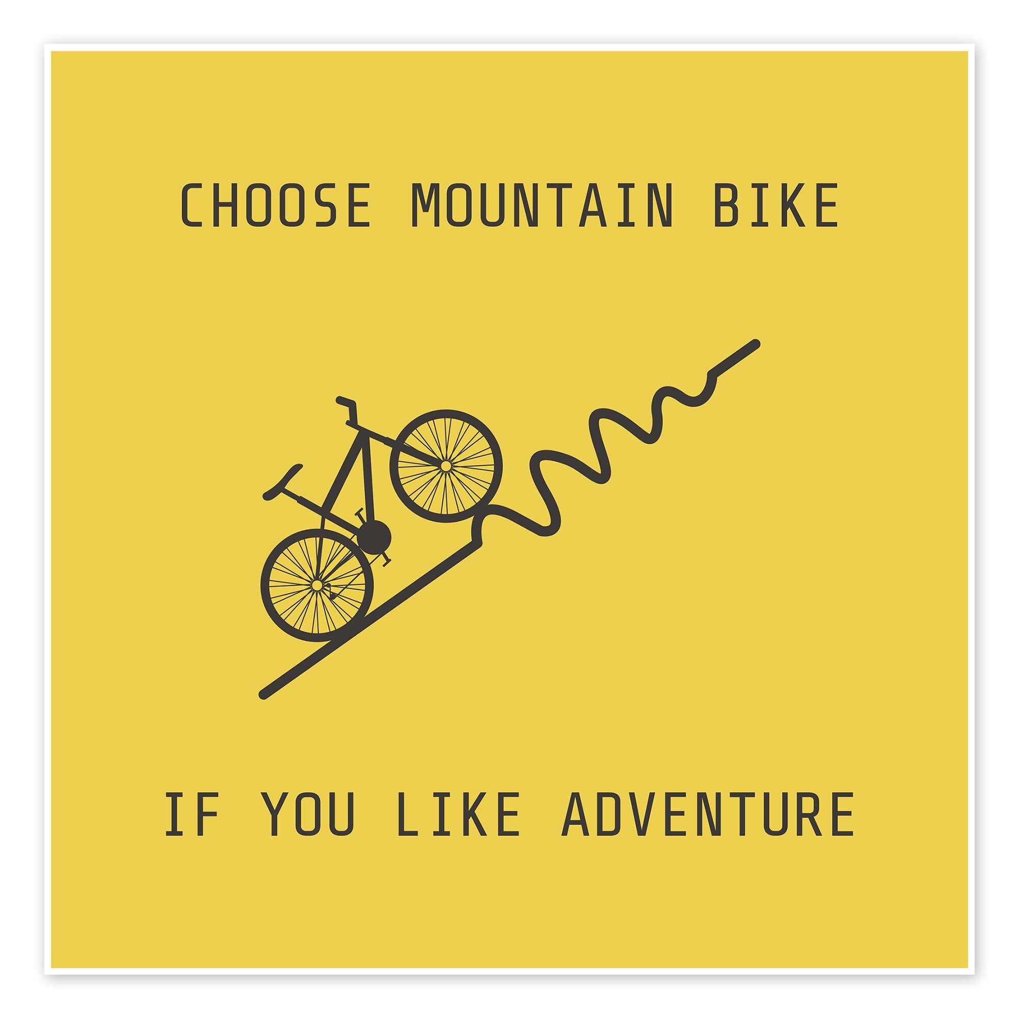 Posterlounge Poster Editors Choice, Mountainbike für Bergsteiger, Illustration