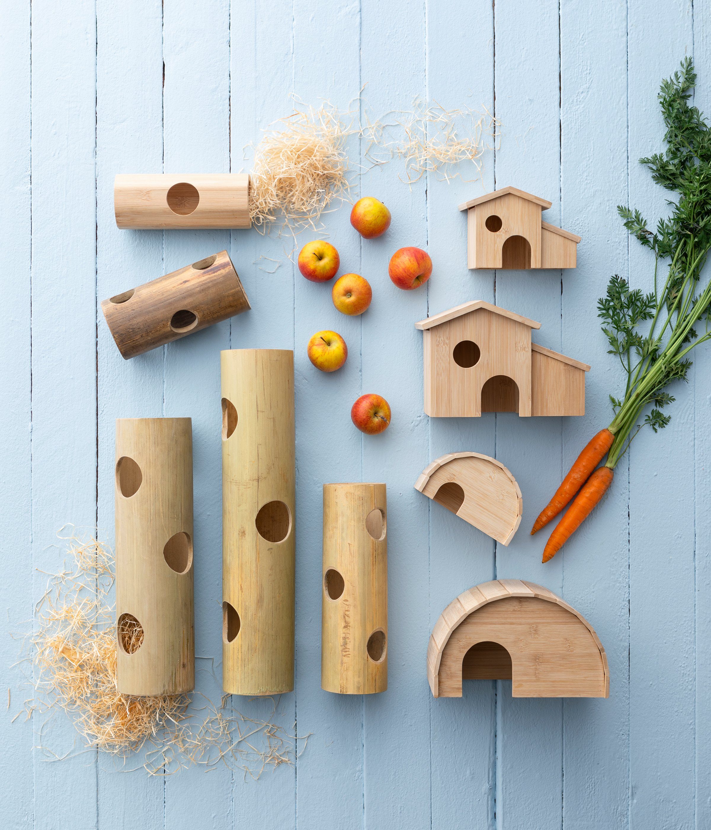 Dehner Nagerhaus Jorgos, Bambus, verschiedene Größen, braun, Fensteröffnung, Versteckmöglichkeit, Nachhaltig