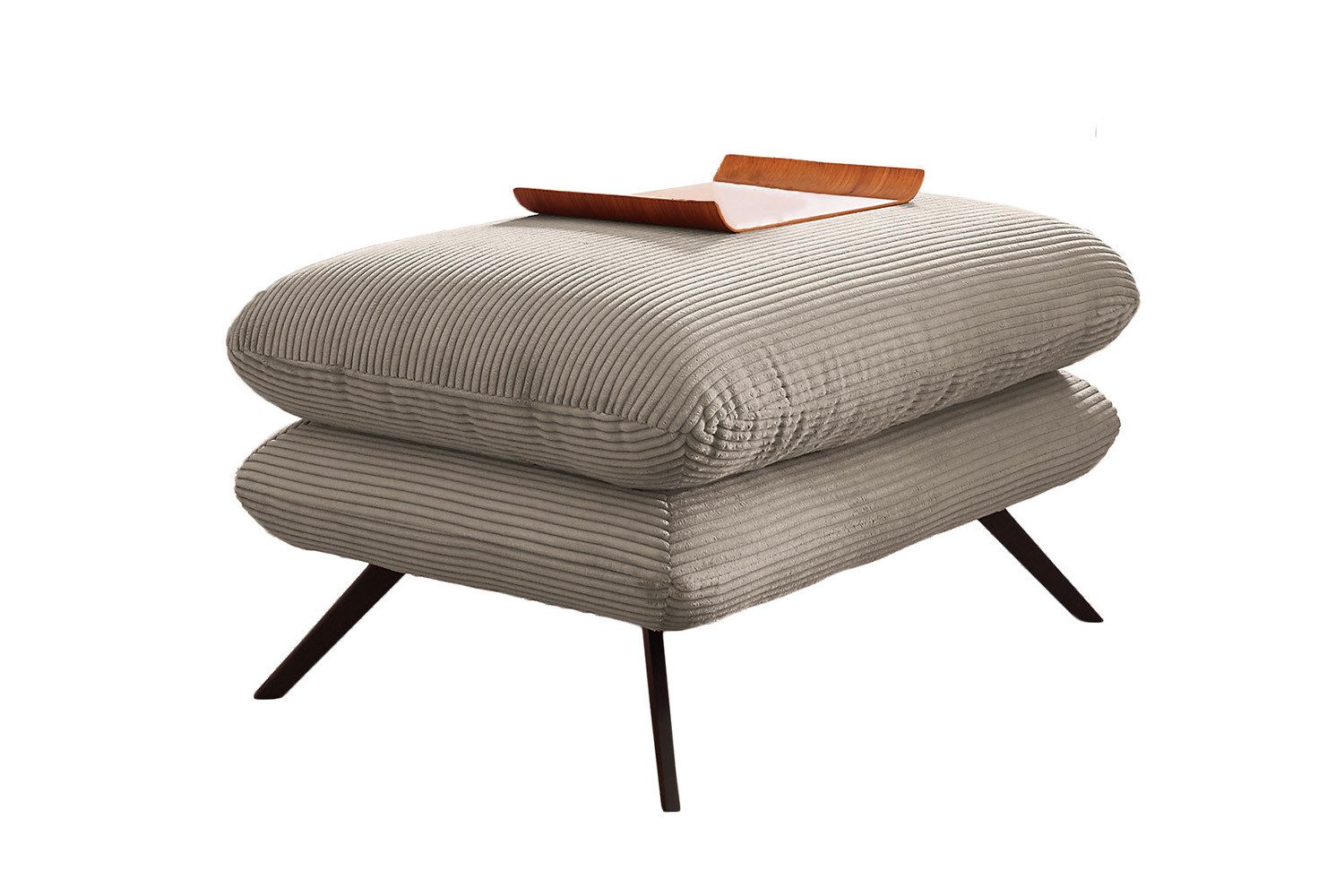 KAWOLA Hocker CHARME, Hockerbank Cord, verschiedene Breiten und verschiedene Farben