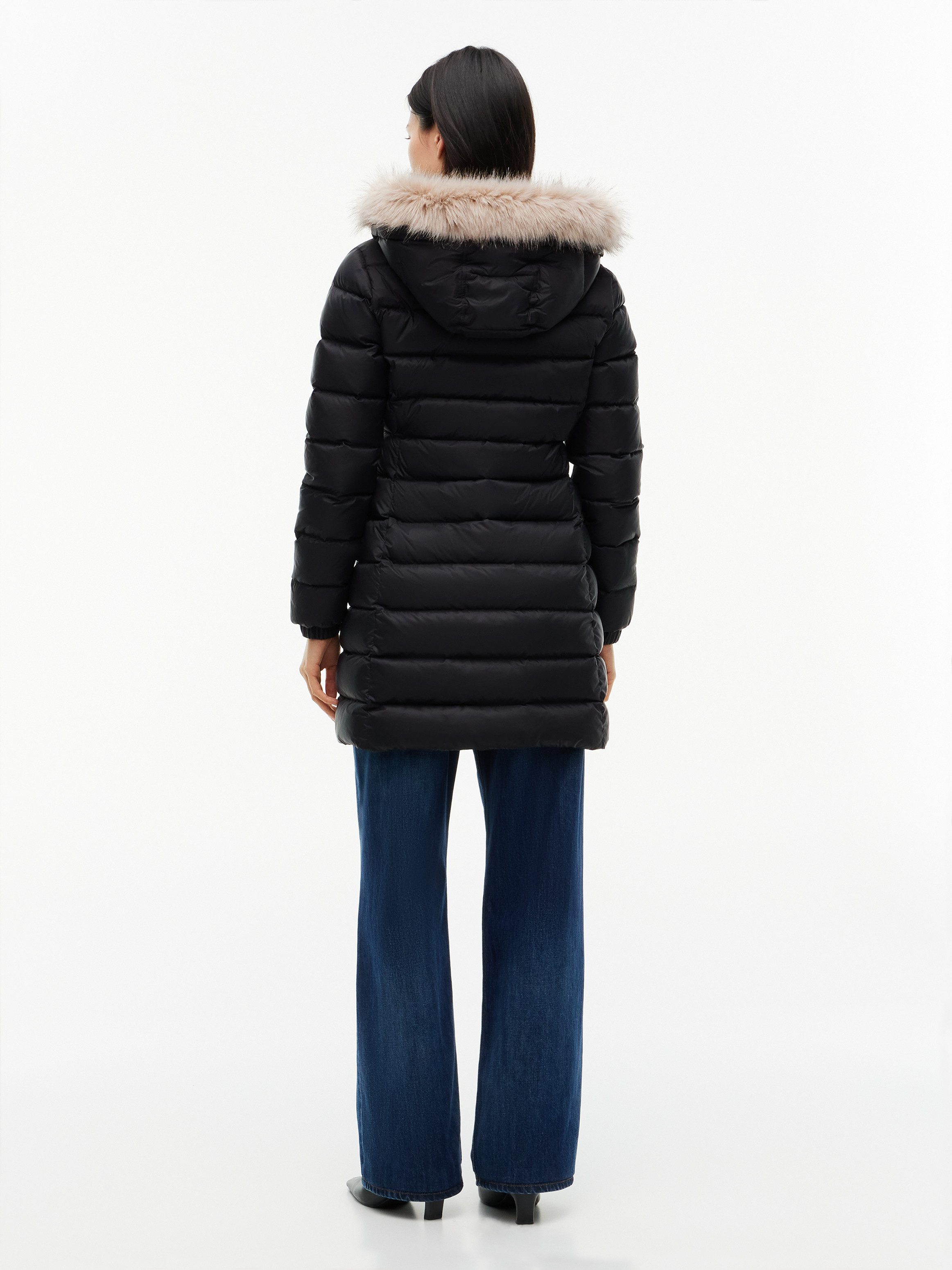 Tommy Jeans Steppmantel TJW ESSENTIAL HOODED DOWN COAT Kunstfaser