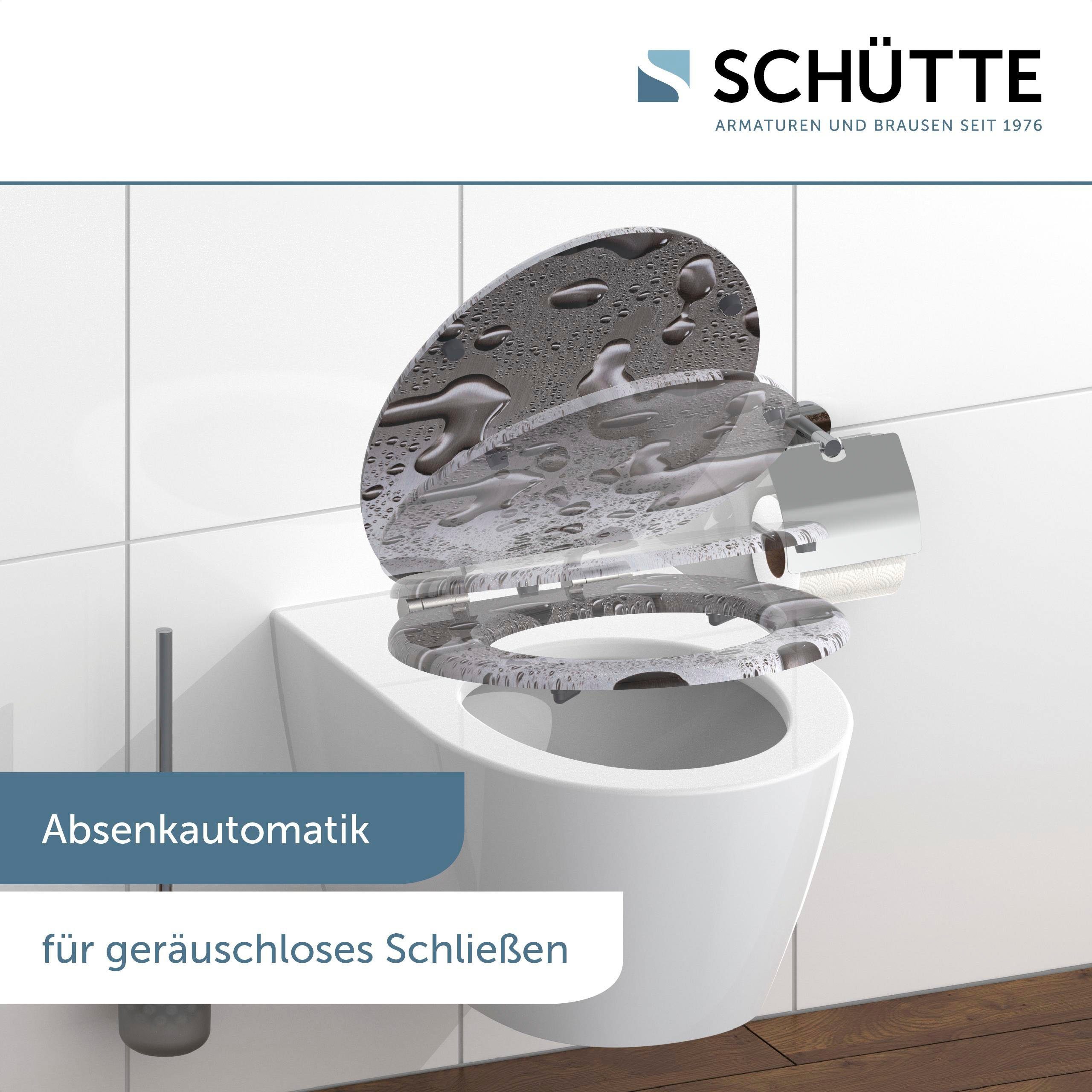Schütte WC-Sitz Grey Steel, mit Absenkautomatik und Holzkern, MDF günstig online kaufen
