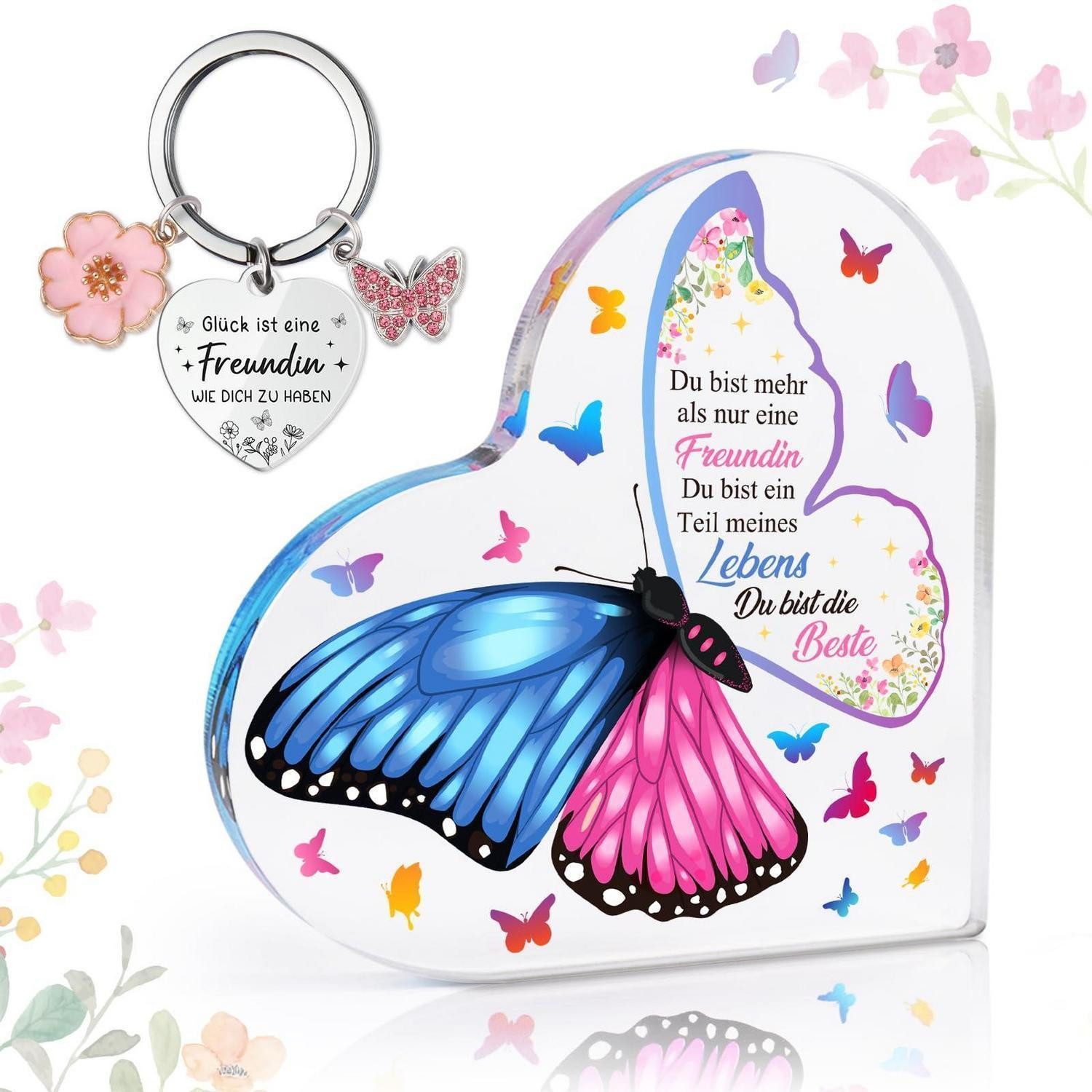 LuxusKollektion Schlüsselanhänger Herz Acryl Deko & Schlüsselanhänger Geschenk Freundin