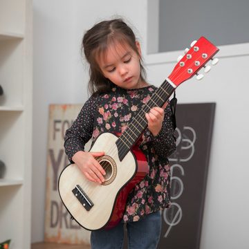 New Classic Toys® Spielzeug-Musikinstrument Gitarre de Luxe Kindergitarre aus Holz Kinderinstrument Musikspielzeug