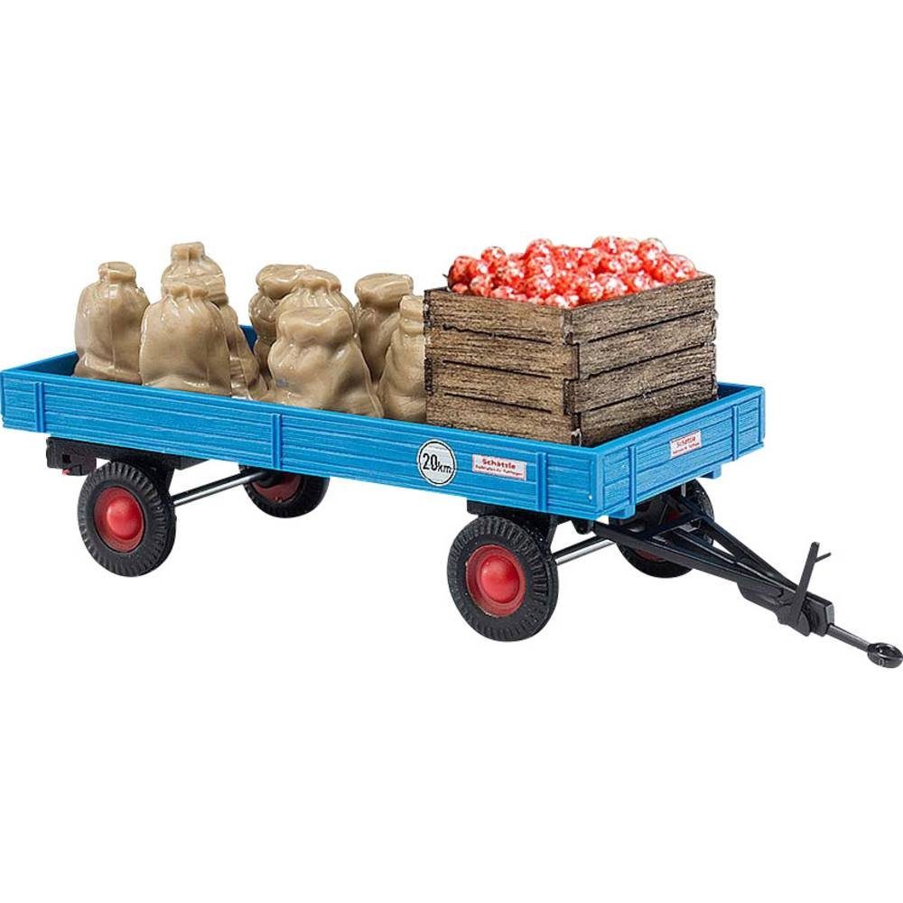 Modelleisenbahn-Straße H0 Anhänger mit Apfelladung