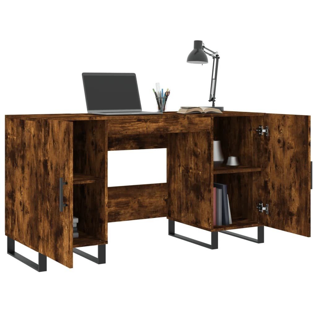 Schreibtisch furnicato 140x50x75 Holzwerkstoff Räuchereiche cm