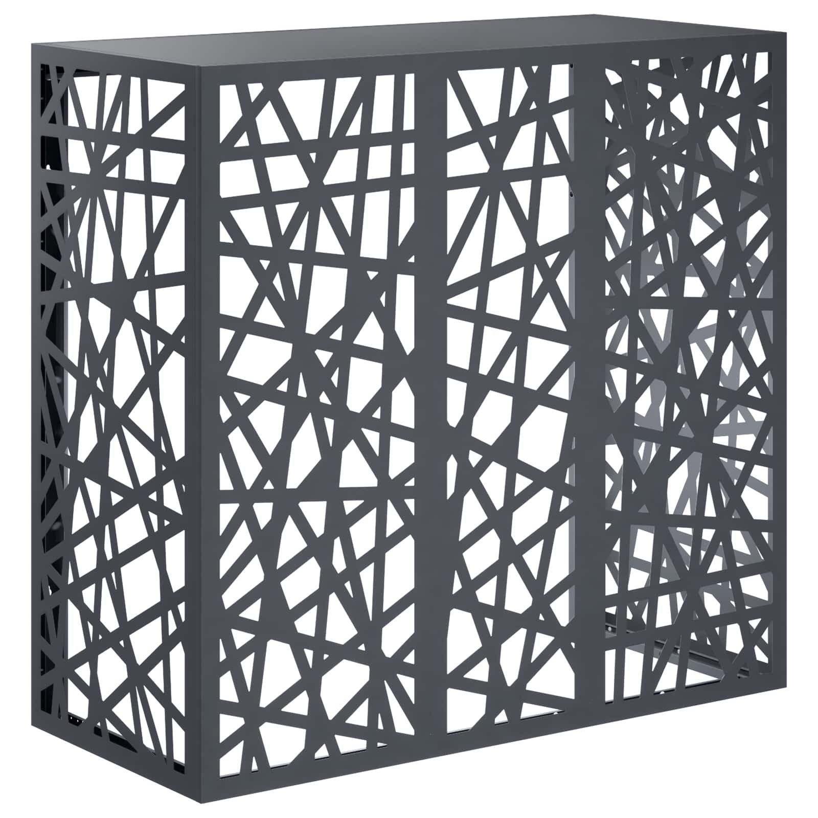 vidaXL Wärmepumpen-Verkleidung 110 x 50 x 105 cm Abdeckung Verkleidung Klimaanlage Anthrazit 110x50x1