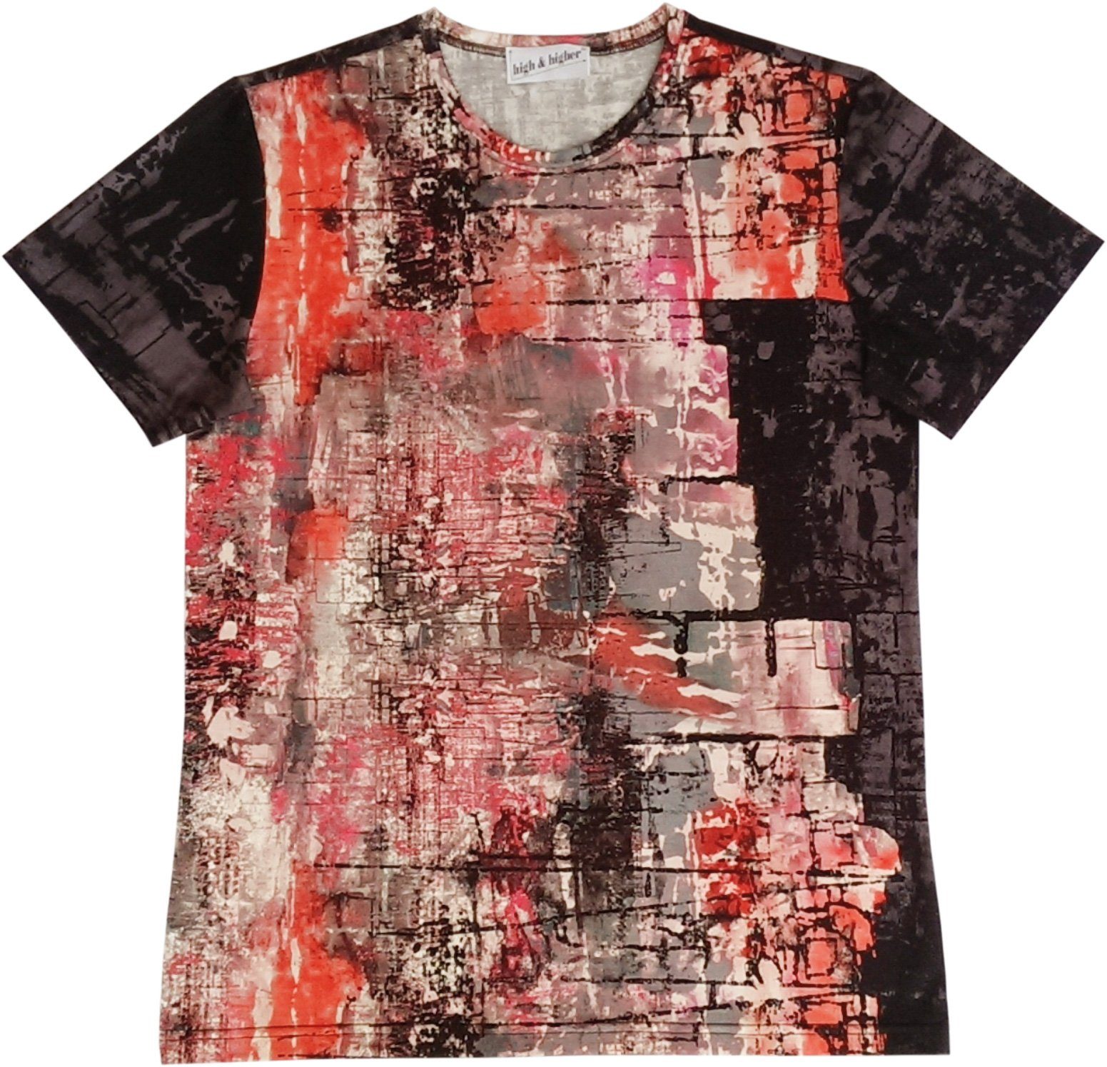 high & higher Kurzarmshirt Felix Bunt/ rot