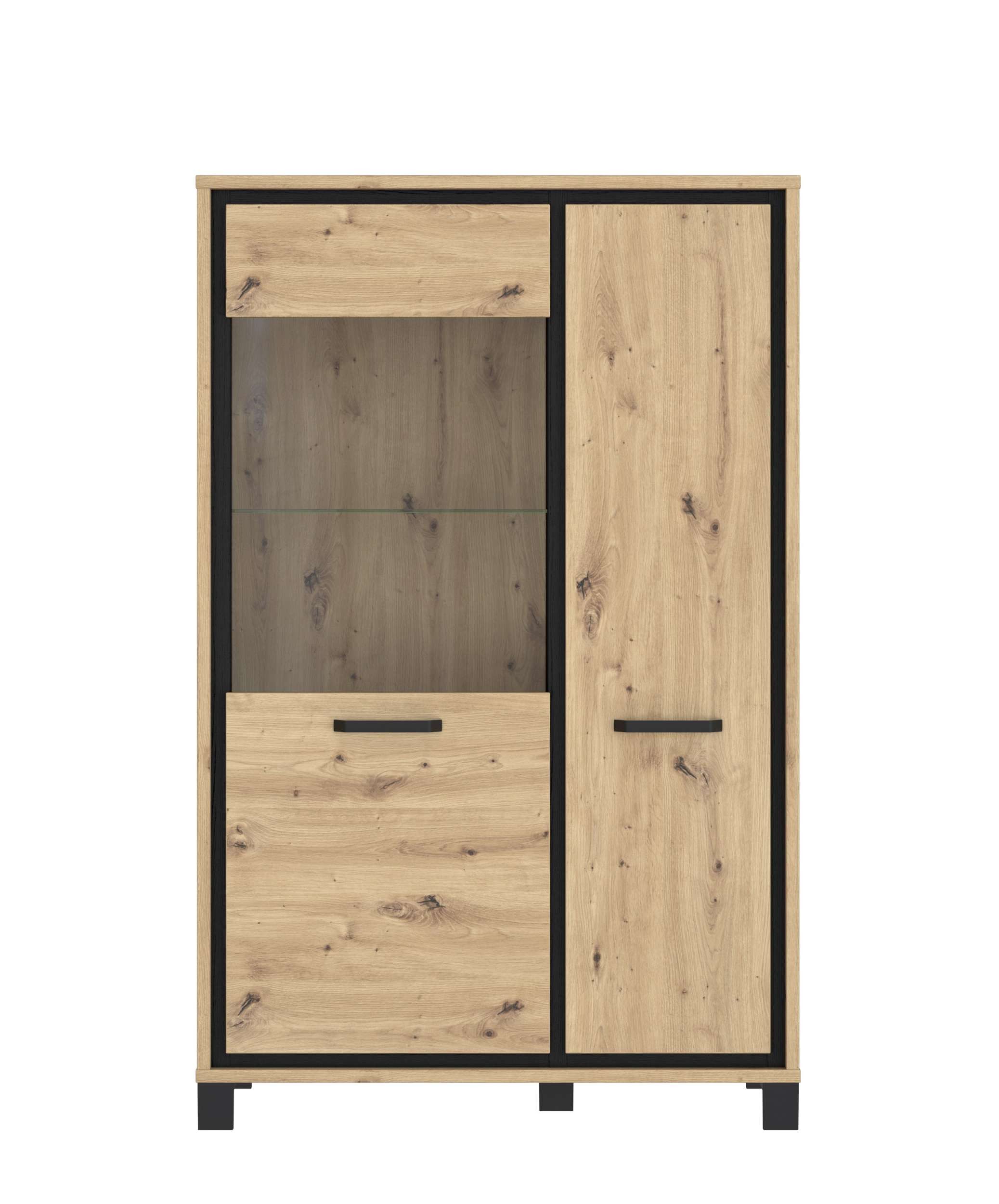 99rooms Vitrine Teo (Standvitrine, Wohnmöbel) 2-türig, mit Glaseinsatz, mit günstig online kaufen