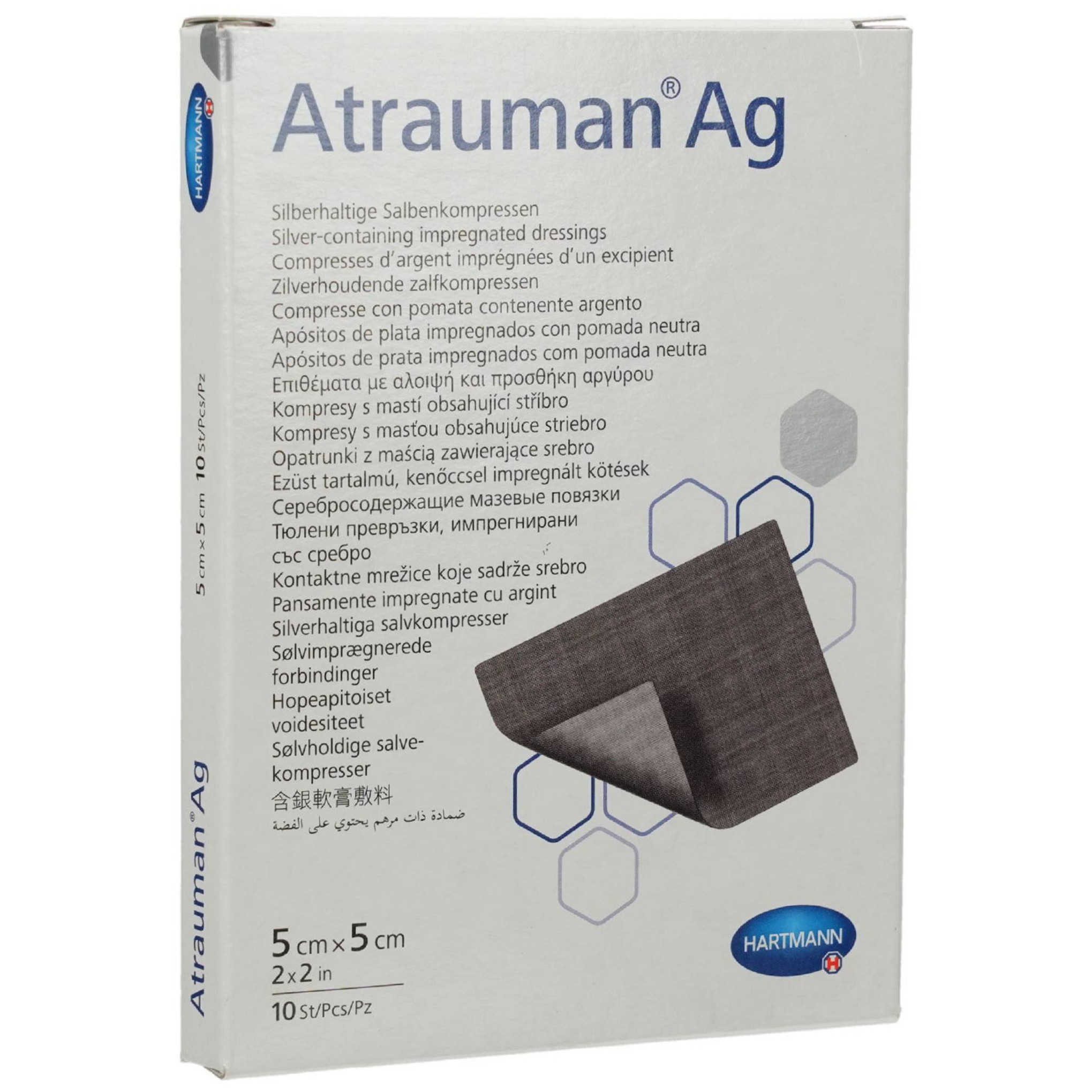 PAUL HARTMANN AG Wundpflaster ATRAUMAN Ag 5x5 cm steril Kompressen