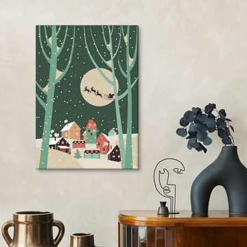 Posterlounge Leinwandbild Kidz Collection, Weihnachtsnacht, Kindermotive