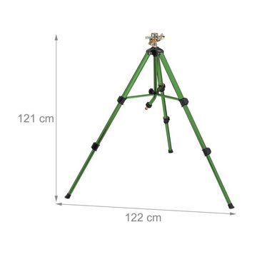 relaxdays Kreisregner Sprinkler auf Teleskop-Stativ
