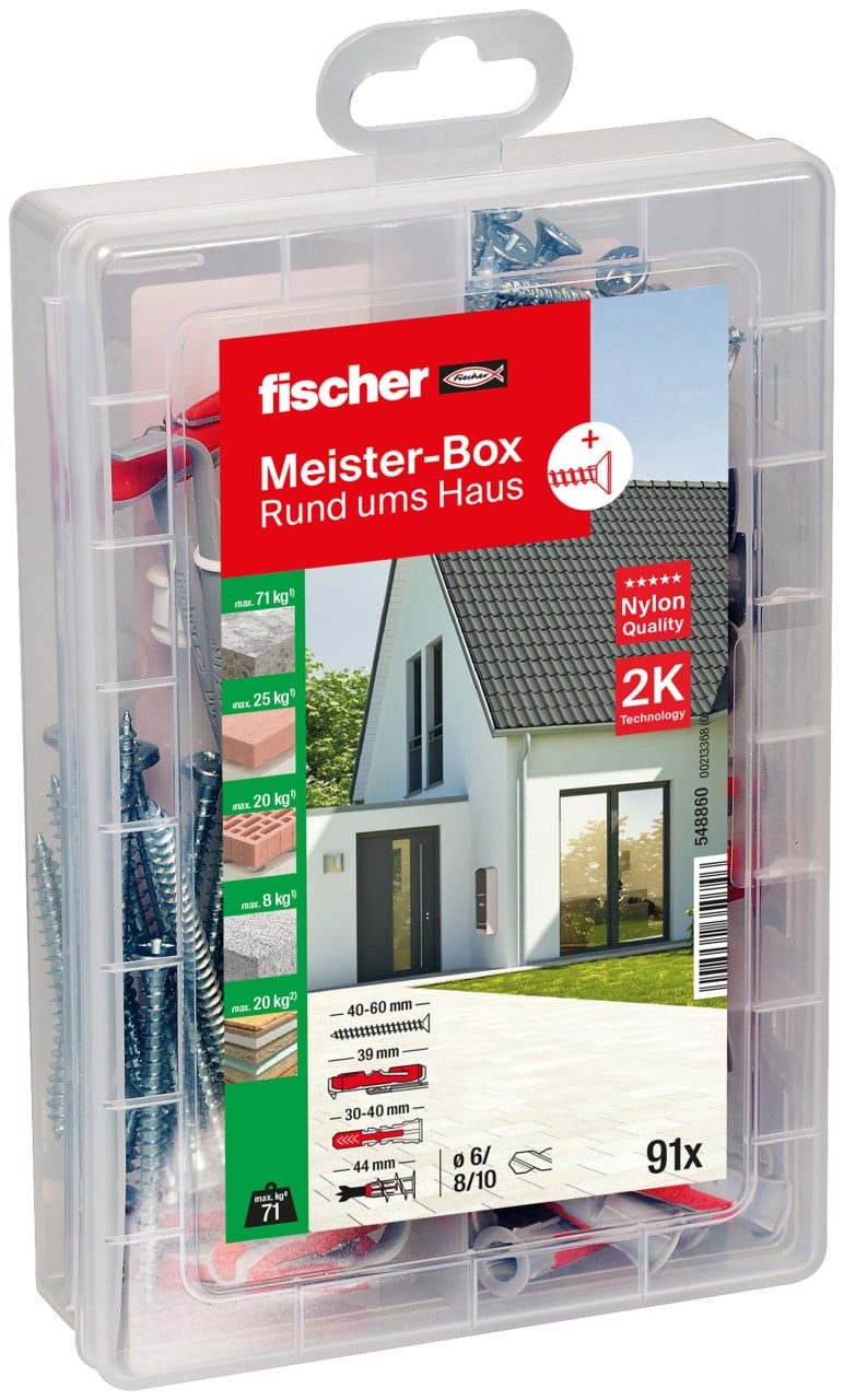 fischer Dübel-Set Fischer Meister-Box DuoLine - 91 Stück