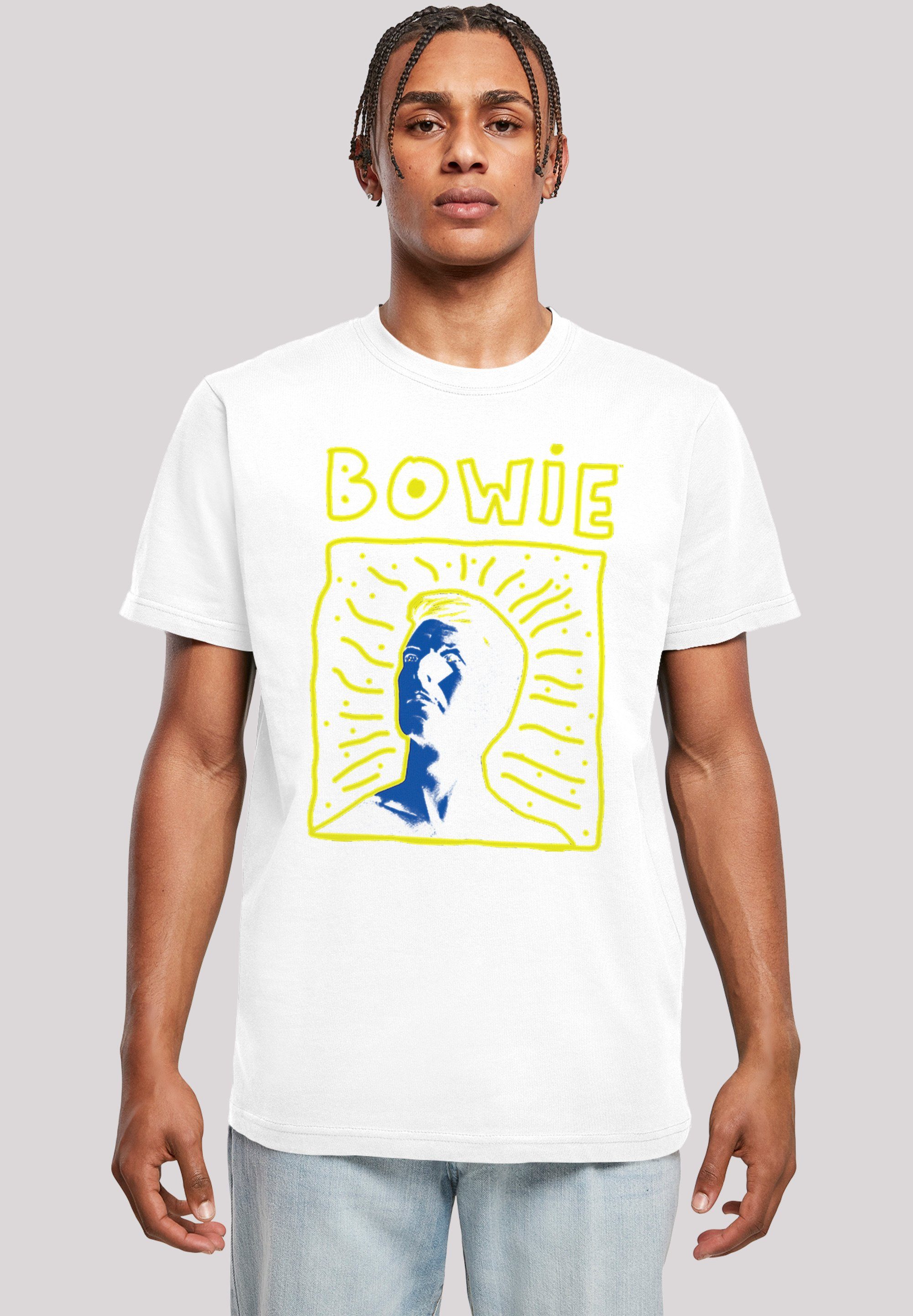 F4NT4STIC T-Shirt T-Shirt David Bowie 90s Frame Herren,Premium Merch,Regular-Fit,Basic,Bandshirt weiß