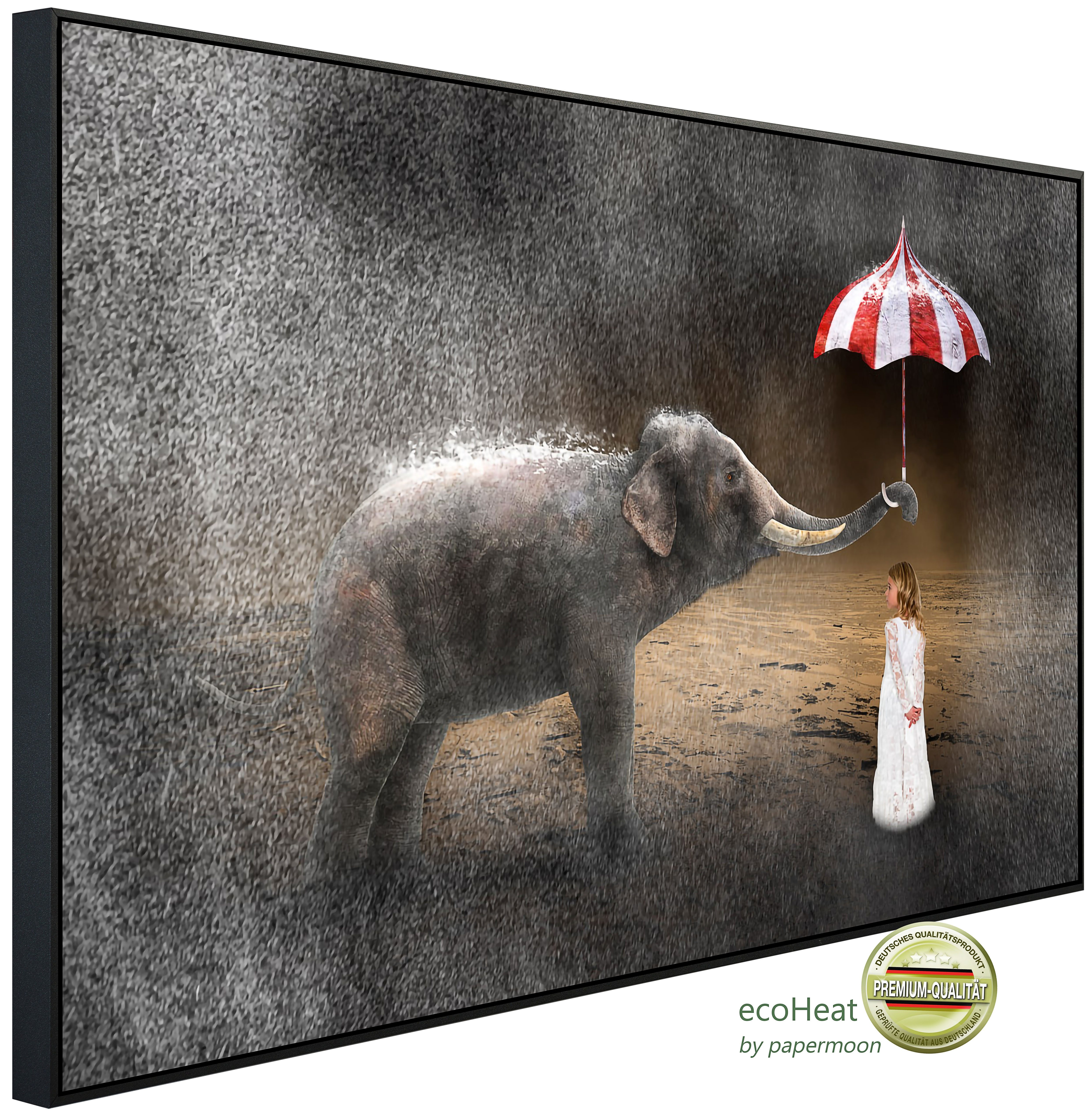 Papermoon Infrarotheizung INFRAROT-BILD-HEIZUNG, Abstrakte Liebe Frieden Hoffnung, TÜV-Rheinland/GS zertifiziert, angenehme Strahlungswärme