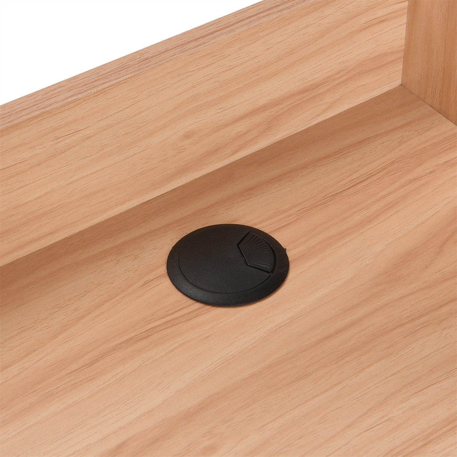 autolock Computertisch Computertisch,Regal-Schreibtisch Weiß Natur 180cm