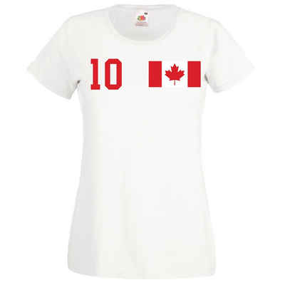 Youth Designz T-Shirt Kanada Damen Shirt mit trendigem Trikot Look