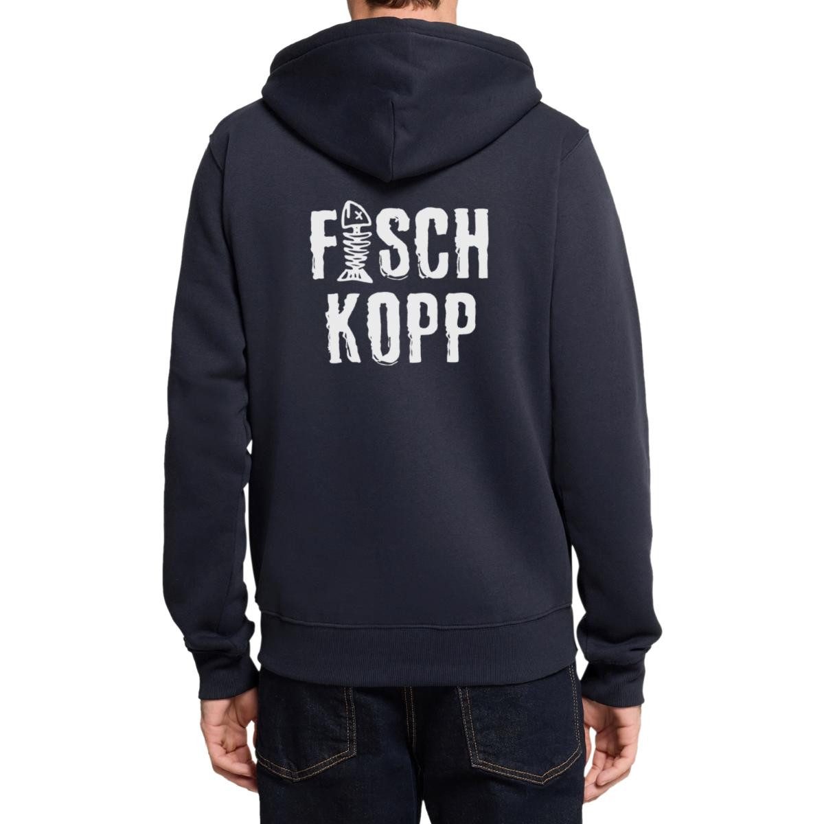 Spreadshirt Sweatjacke Fischkopp Fisch Mundart Urlaub Küste Kapuzenjacke He günstig online kaufen