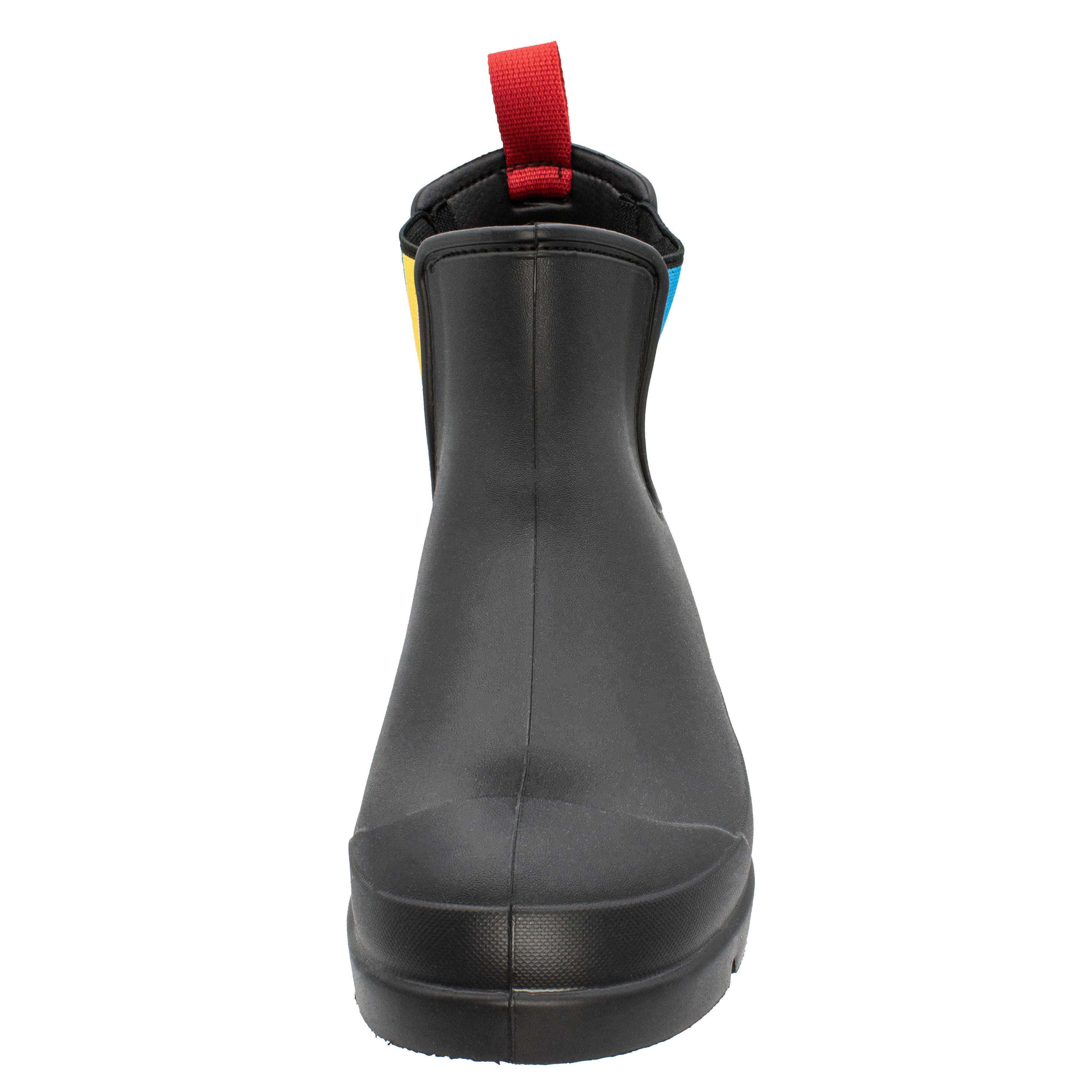 Fischer-Markenschuh Stella Gummistiefelette aus EVA, Regenbogen-Gummizug, leicht, EInlegesohle herausnehmbar