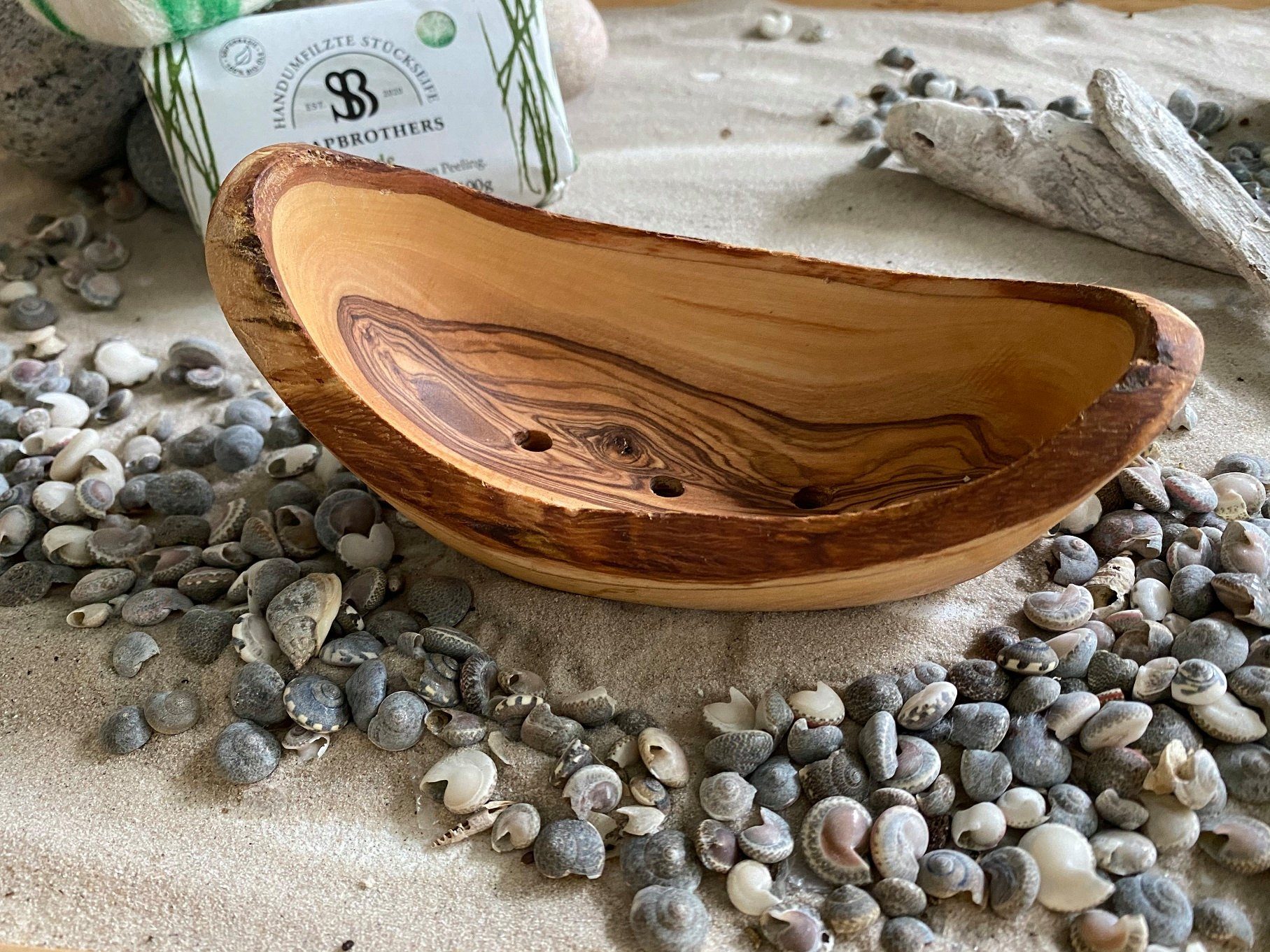 Soapbrothers Seifenschale Olivenholz Seifenschale/Seifenhalter in Handarbei günstig online kaufen