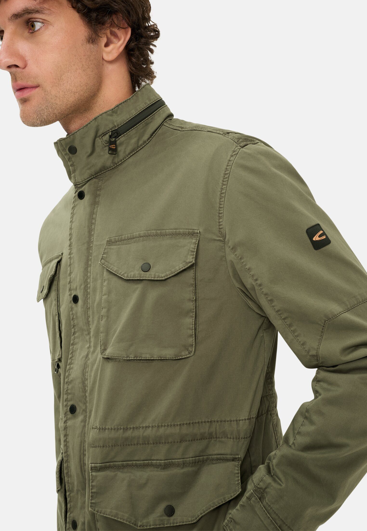 camel active Kurzjacke Blouson mit rollbarer Kapuze Langarm