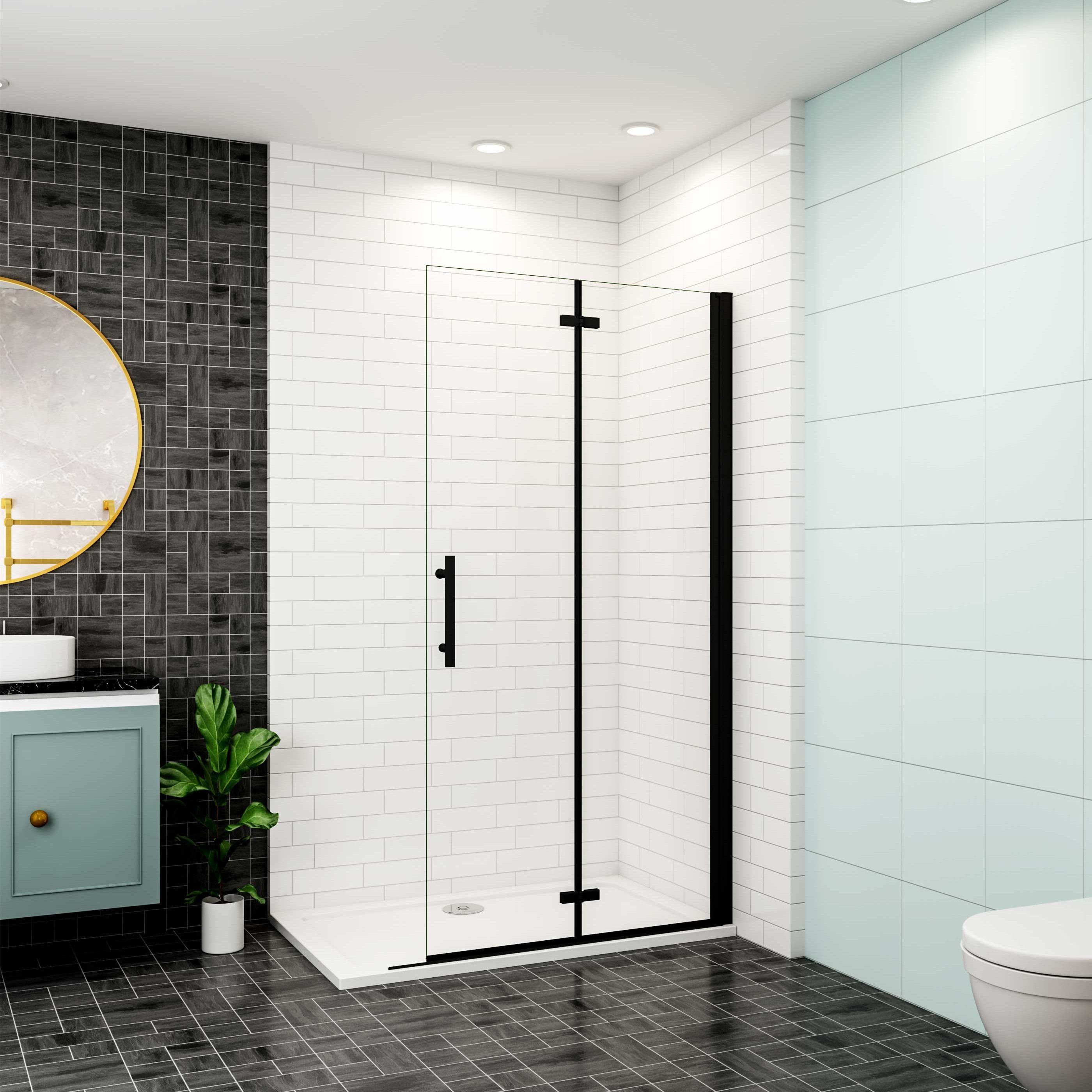 duschspa Dusch-Falttür 195cm Nano Glas Nischentür Dusche Walkin Falttüren D günstig online kaufen