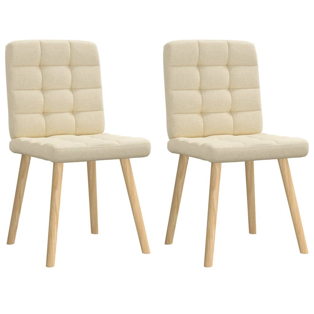 vidaXL Esszimmerstuhl Esszimmerstühle 2 Stk. Creme günstig online kaufen