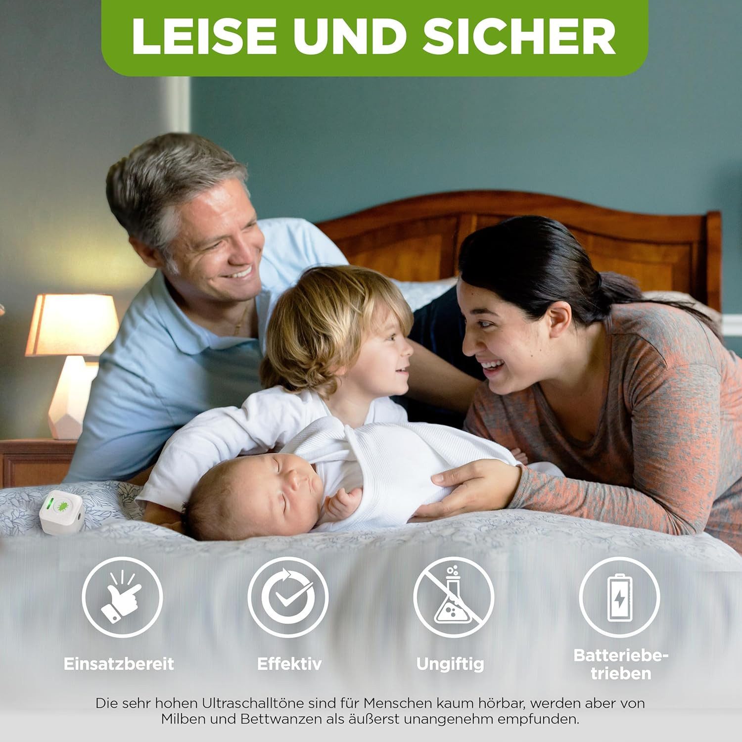 ISOTRONIC Ultraschall-Milbencontroller Isotronic Milbenfrei Mobil, 1-tlg.