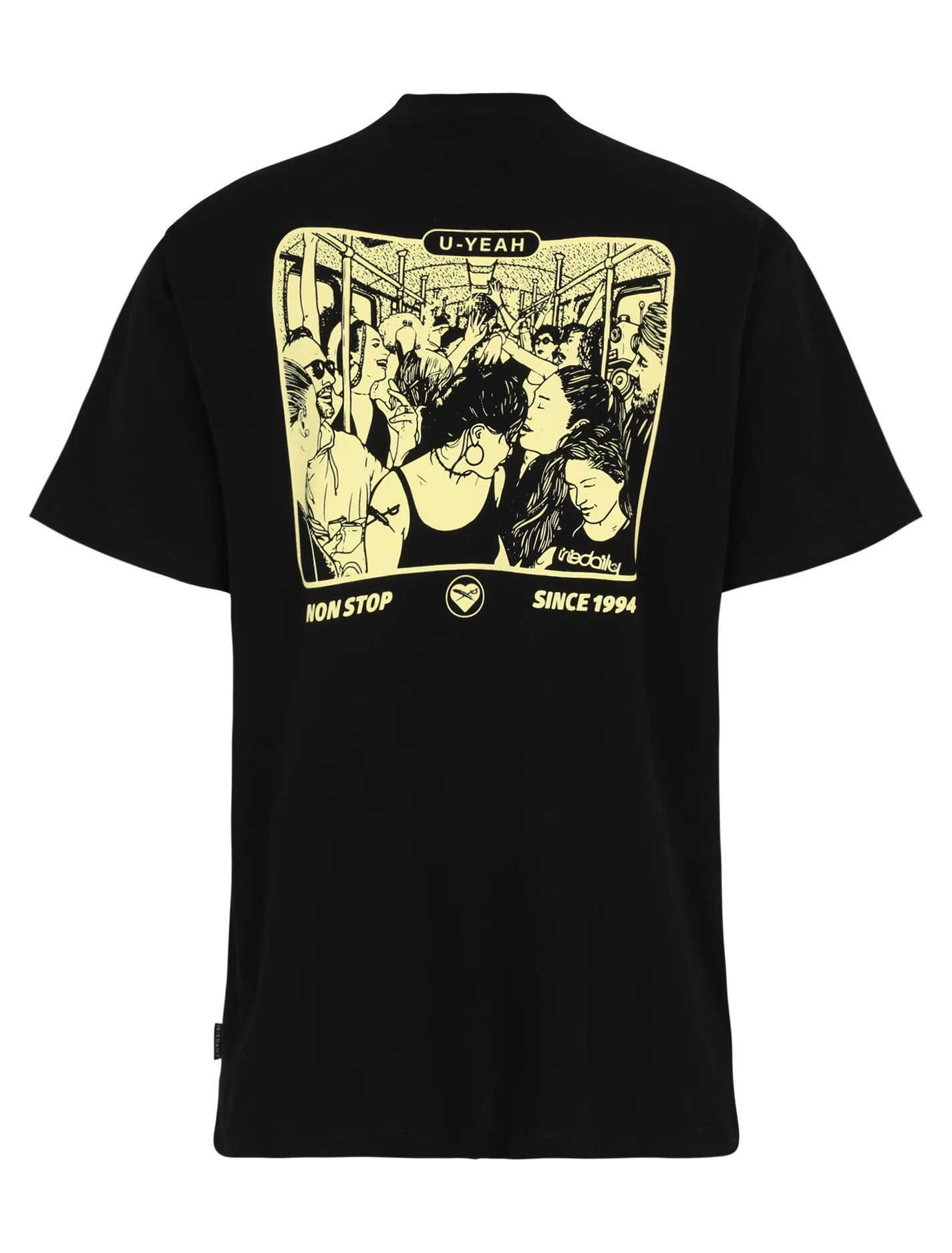 iriedaily Kurzarmshirt U Yeah - T-Shirt Herren - mit Backprint - Oversize Shirt - schwarz