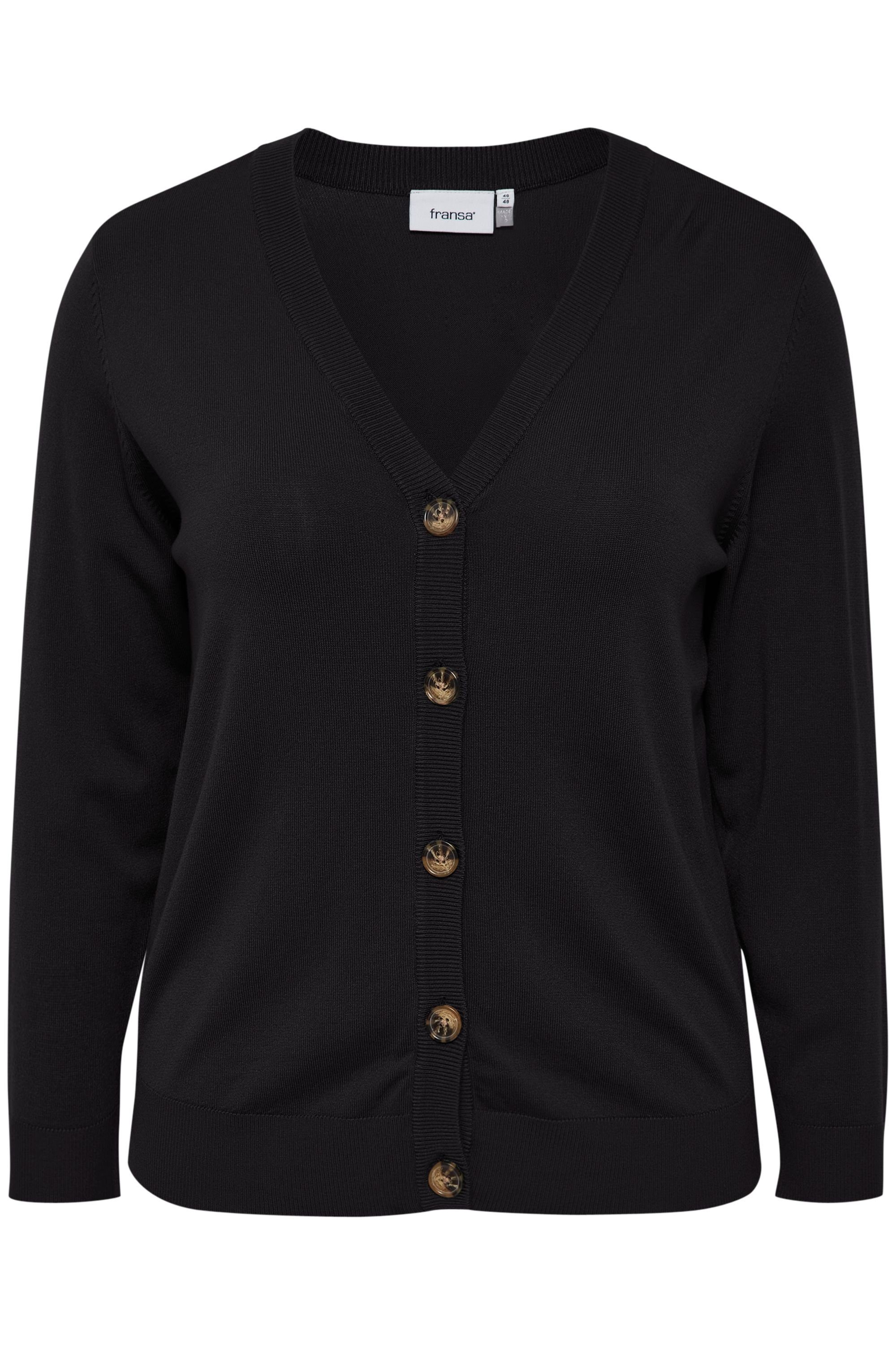 Black fransa Fransa Strickjacke 2 CAR FPBLUME