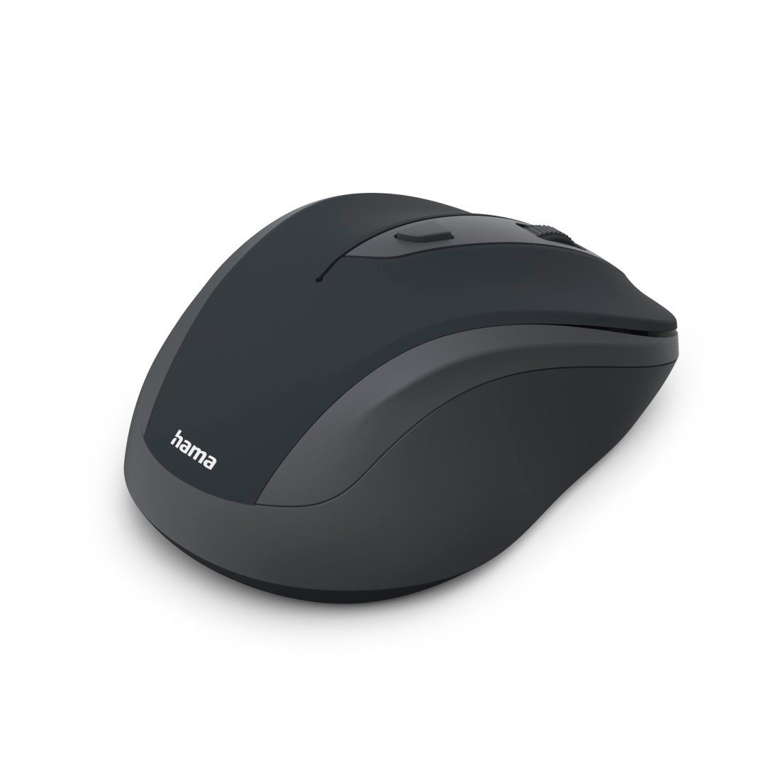 Hama Funkmaus WM-400 ergonomisch optisch 6 Tasten leise Maus (Funk, Ergonomisch, flüsterleise, 6 Tasten, DPI-Schalter, USB-Empfänger)