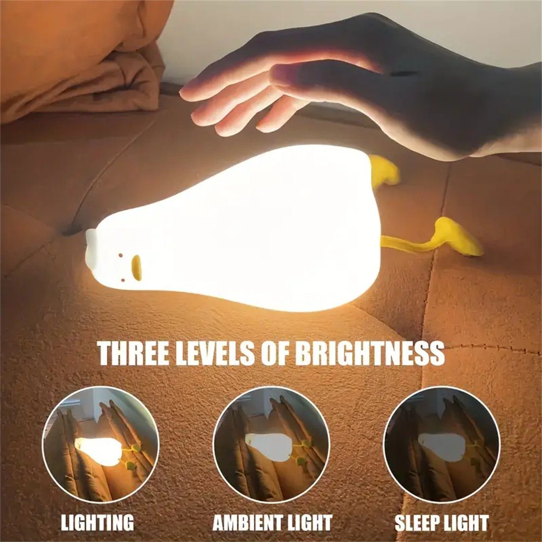niedliches Nachtlicht DAYUT für Enten-Nachtlicht, Flaches Schlafzimmer das LED Nachtlicht