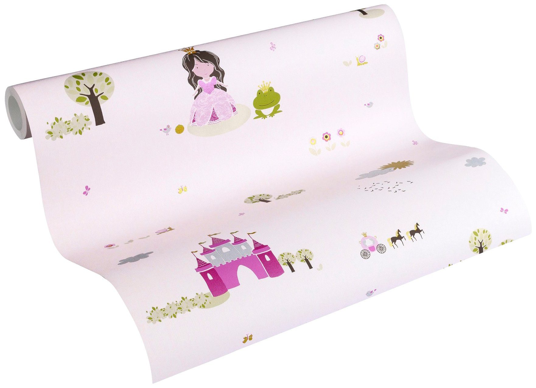 Kinderzimmer Little Vliestapete living Tapete bunt/rosa glatt, walls Stars, Bunt