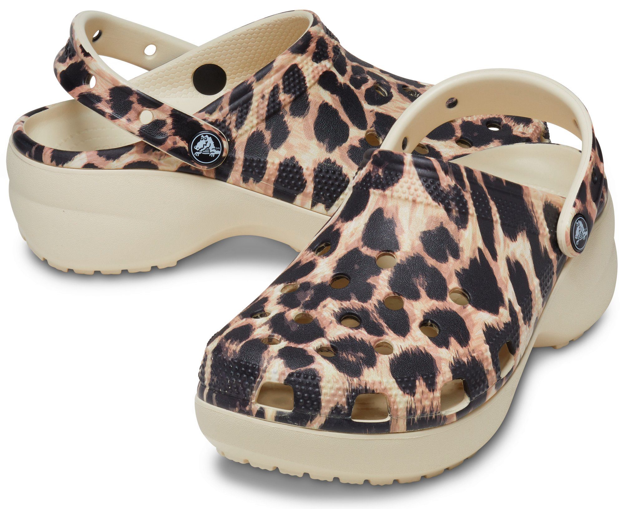 Schuhe Clogs Crocs Classic Platform Animal Remix Clog W Clog mit Plateausohle