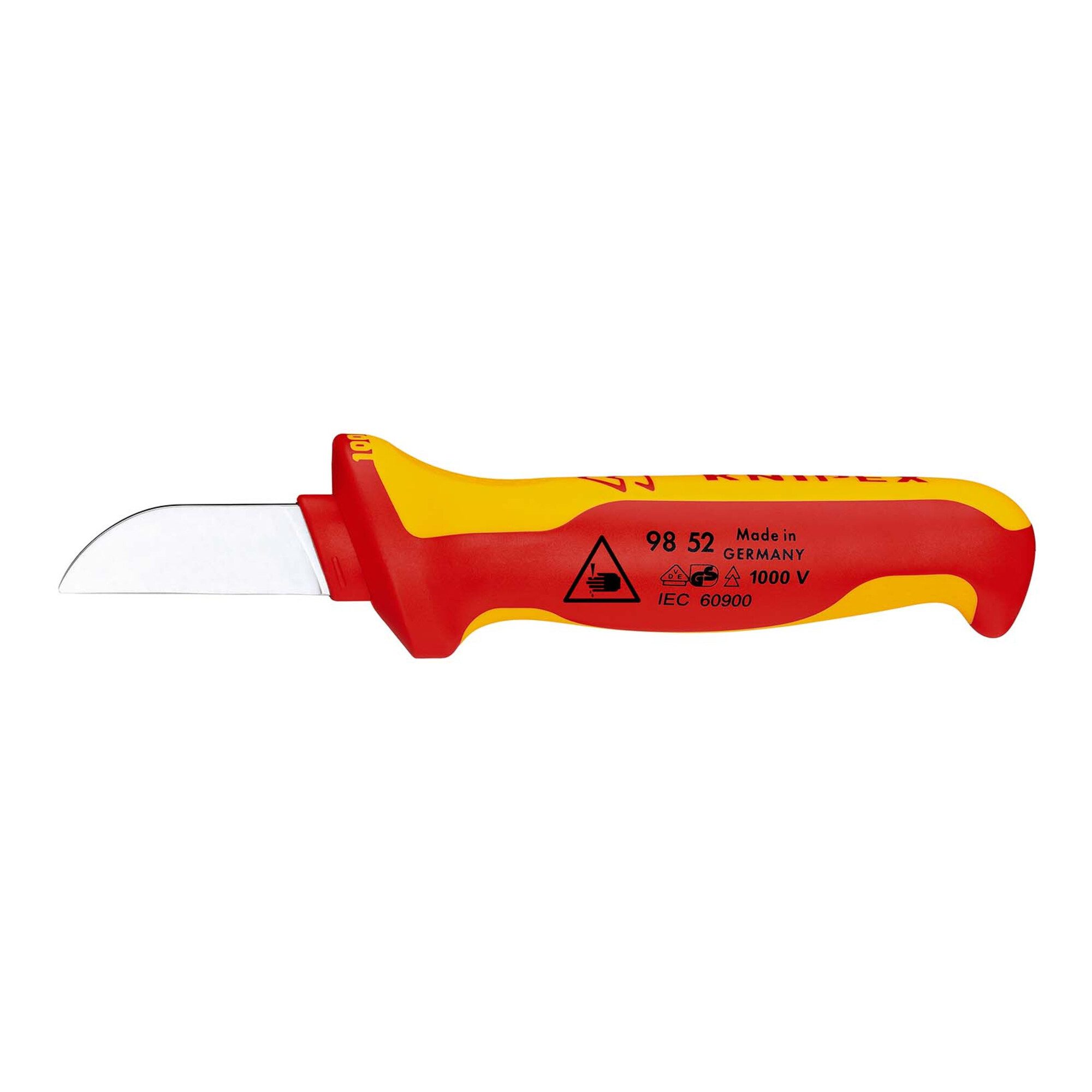 Knipex Kabelmesser KNIPEX 98 52 Kabelmesser isolierender Mehrkomponenten-Griff, VDE-geprü