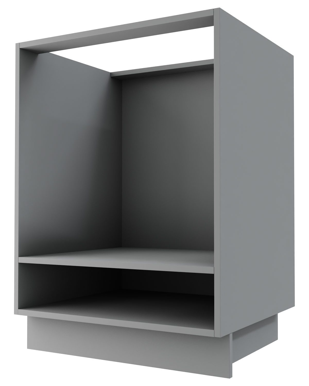 Feldmann-Wohnen Herdumbauschrank Kvantum (1-türig, 1 Fach, Türanschlag unten, Soft-Close, 1-St., Fronten mit leicht abgerundeten Ecken) 60cm Front- und Korpusfarbe wählbar mit Klappe und Fach für Backofen