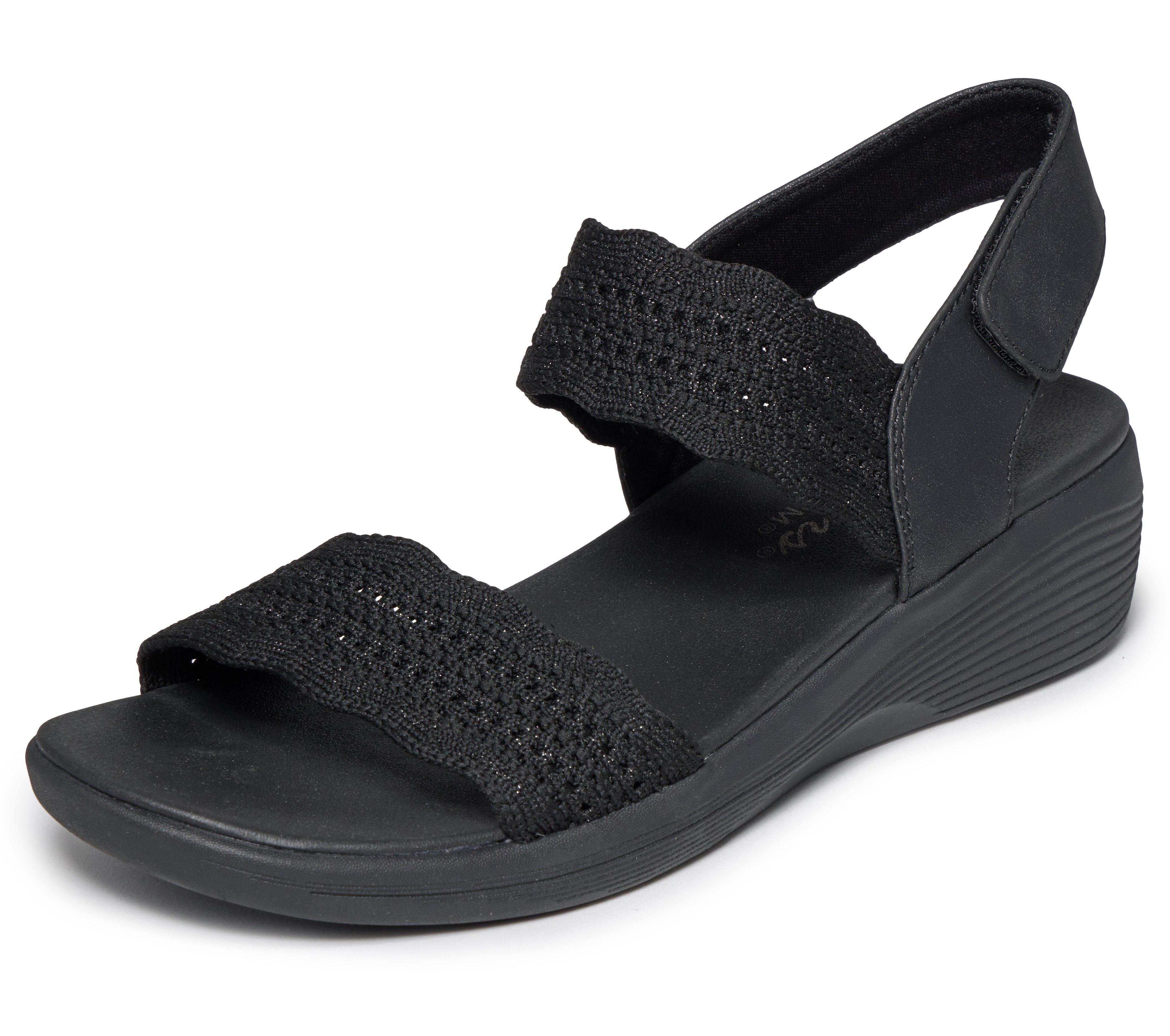 Skechers ARYA Sandale Sommerschuh, Keilsandalette mit komfortablem Luxe Foam
