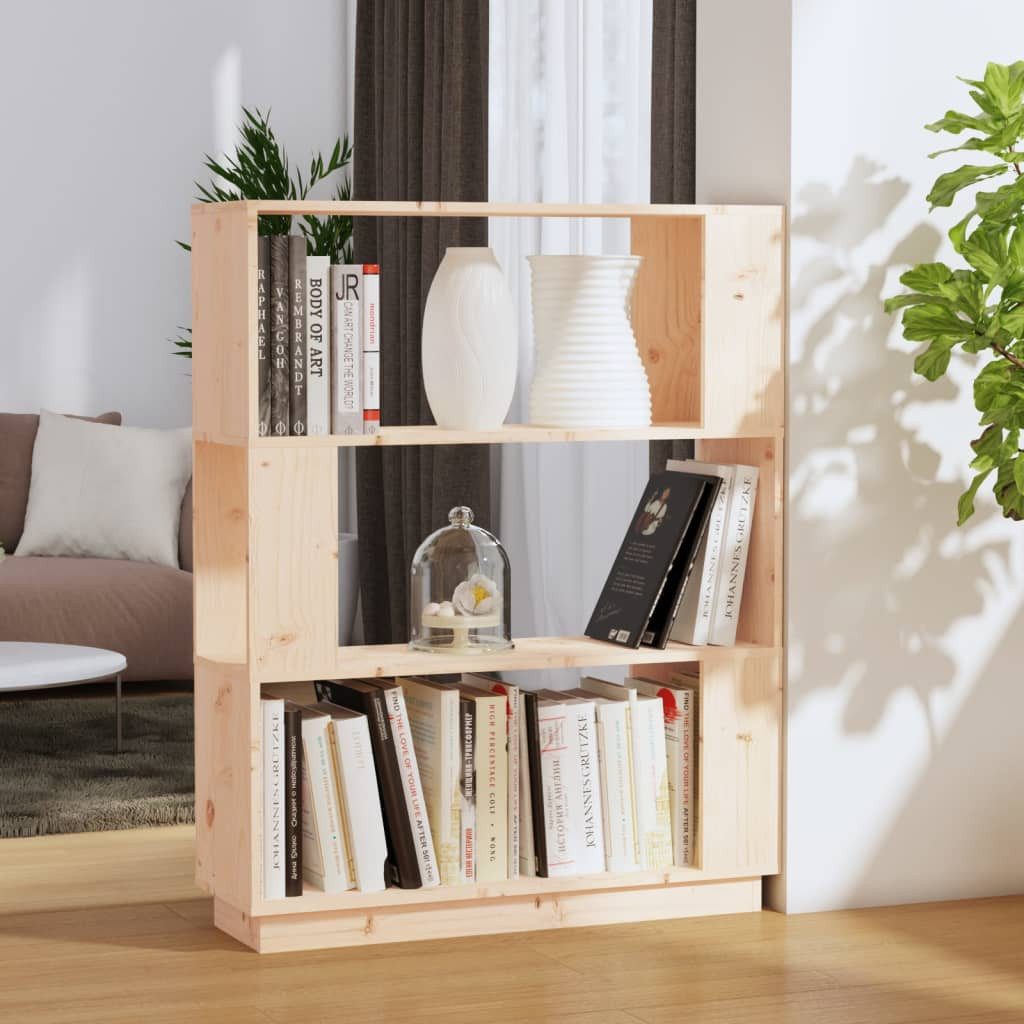 vidaXL Regal NA Bücherregal Raumteiler Regal Stehregal 80x25x101 cm Massivholz Kief